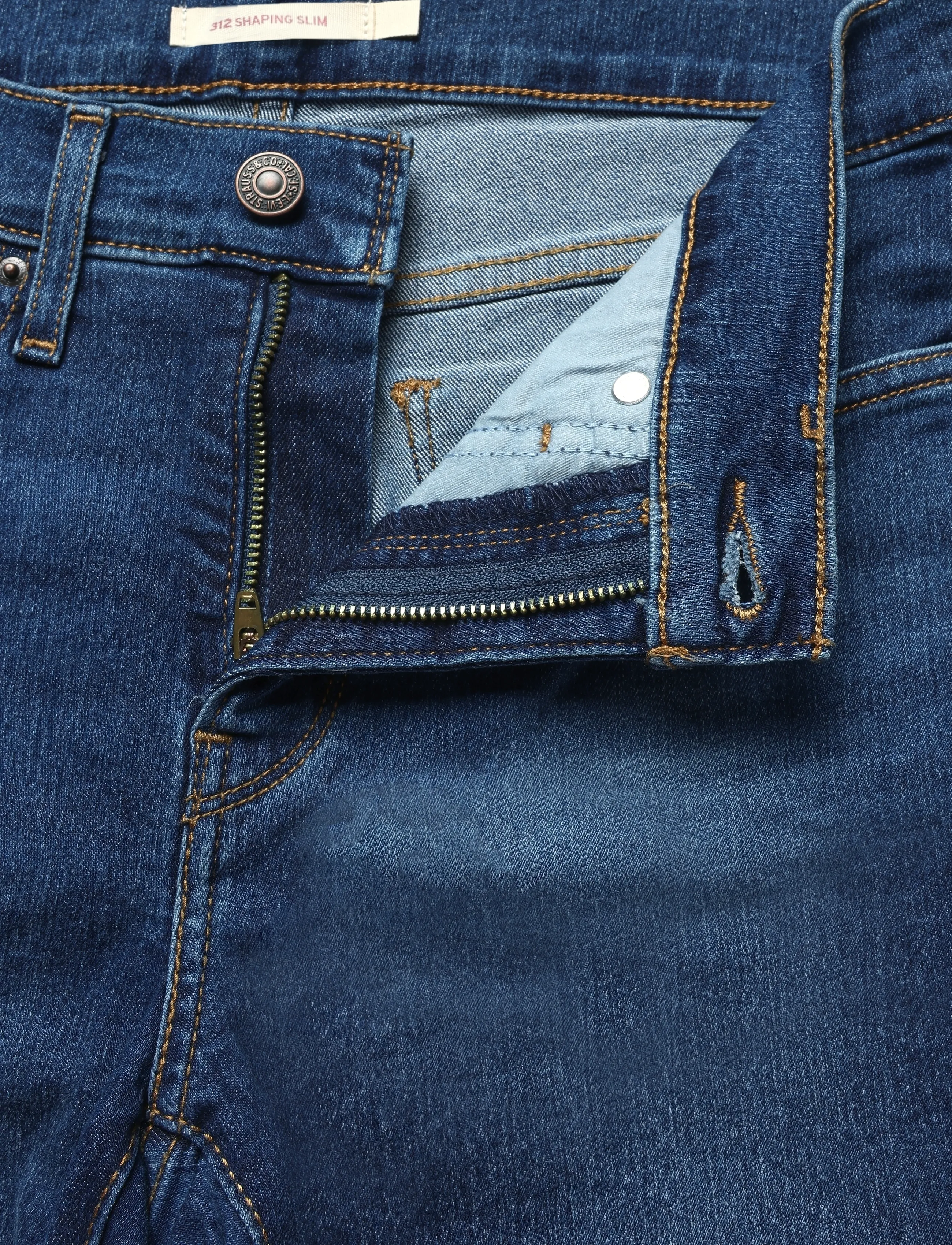 Levi's® - 312 SHAPING SLIM NEW BESTIE - slim-fit-jeans - dark indigo - worn in - 3