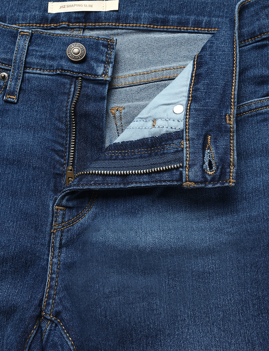 Levi's® - 312 SHAPING SLIM NEW BESTIE - slim-fit-jeans - dark indigo - worn in - 3