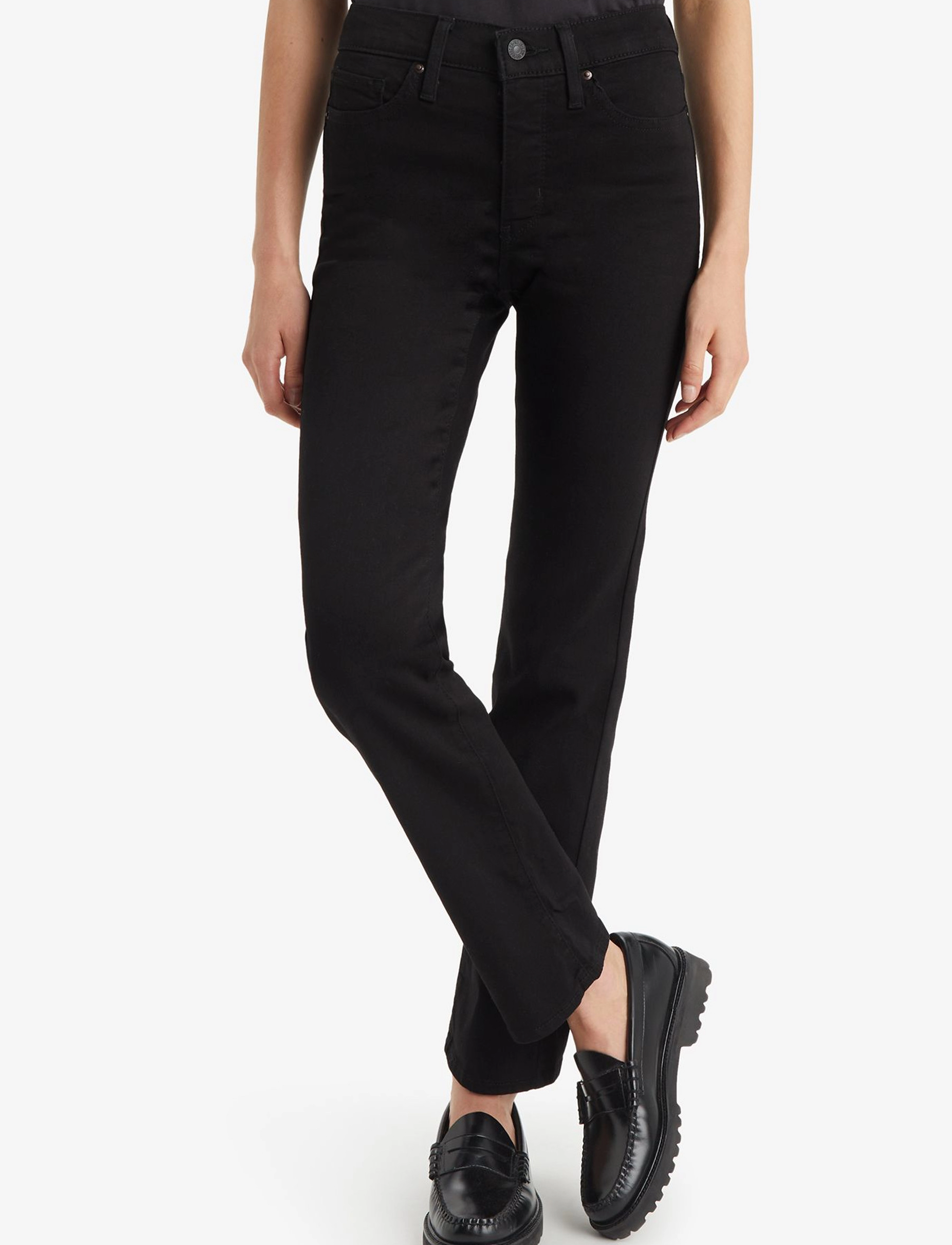 Levi's® - 314 SHAPING STRAIGHT SOFT BLAC - straight jeans - blacks - 5