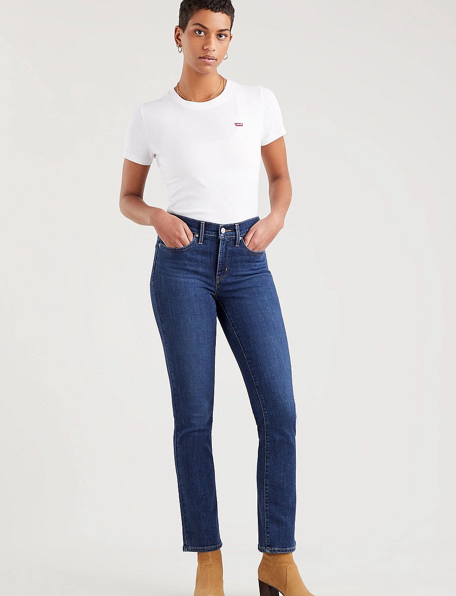 Levi's® - 314 SHAPING STRAIGHT LAPIS DAR - alt eriti laia säärega teksad - dark indigo - worn in - 0