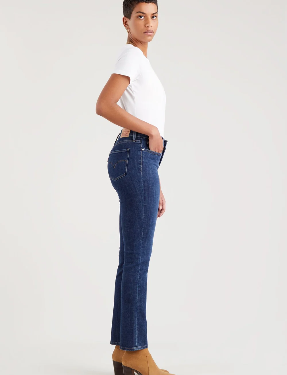 Levi's® - 314 SHAPING STRAIGHT LAPIS DAR - flared jeans - dark indigo - worn in - 5