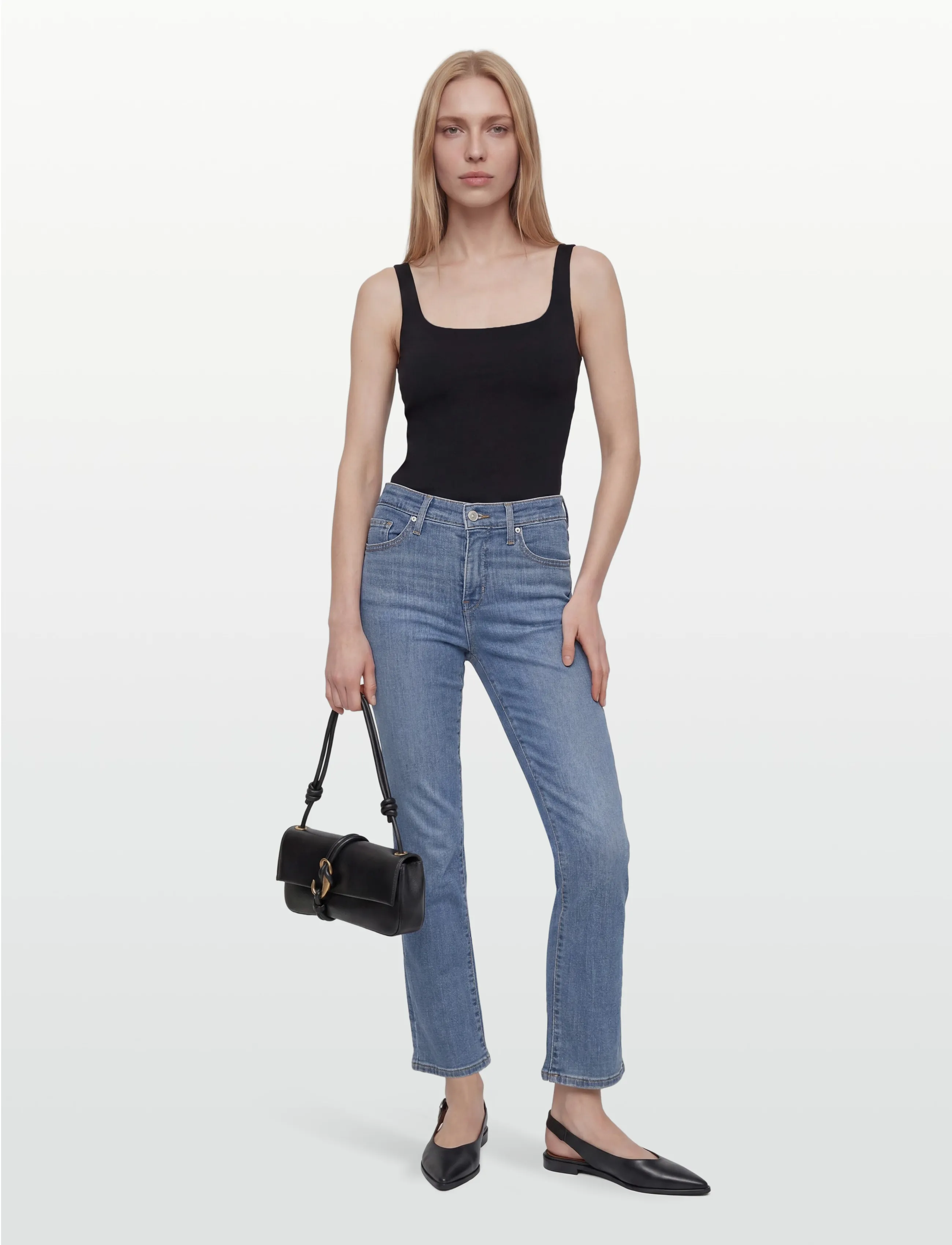Levi's® 314 SHAPING STRAIGHT LAPIS BAR - Transitional Layering - LIGHT INDIGO - WORN IN / blue