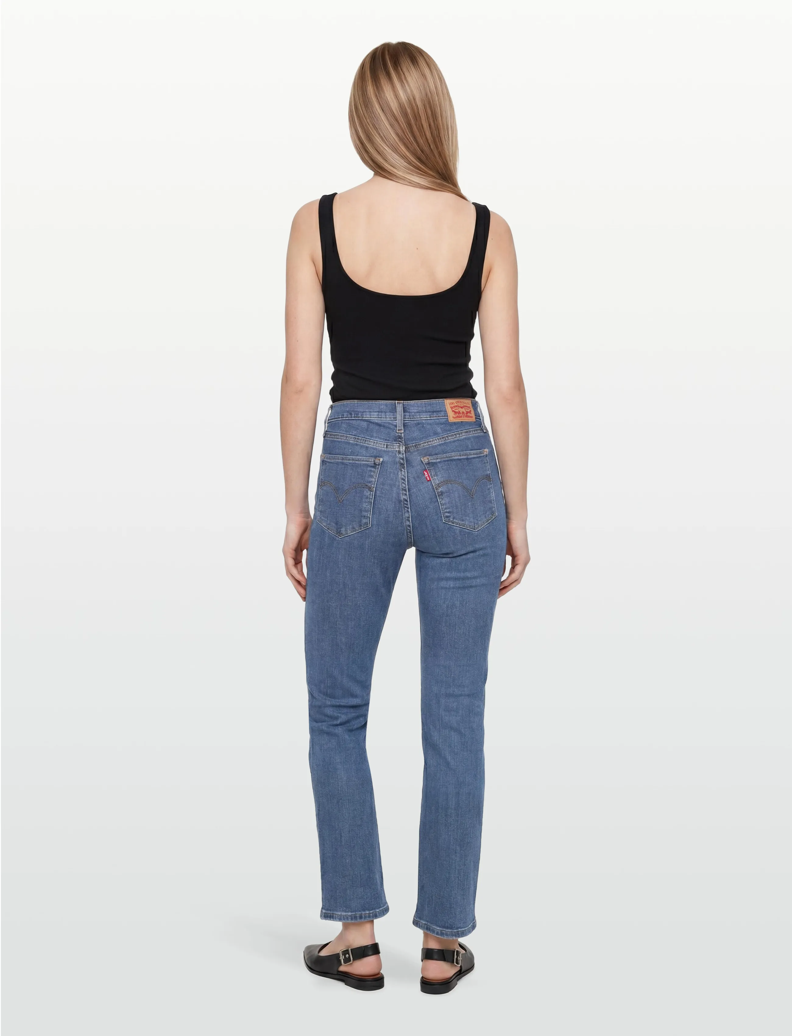 Levi's® - 314 SHAPING STRAIGHT LAPIS BAR - straight jeans - light indigo - worn in - 4