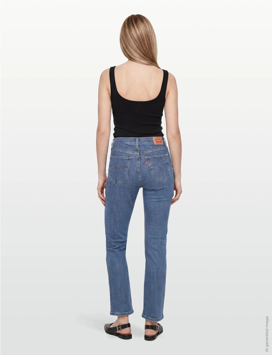Levi's® - 314 SHAPING STRAIGHT LAPIS BAR - straight jeans - light indigo - worn in - 4