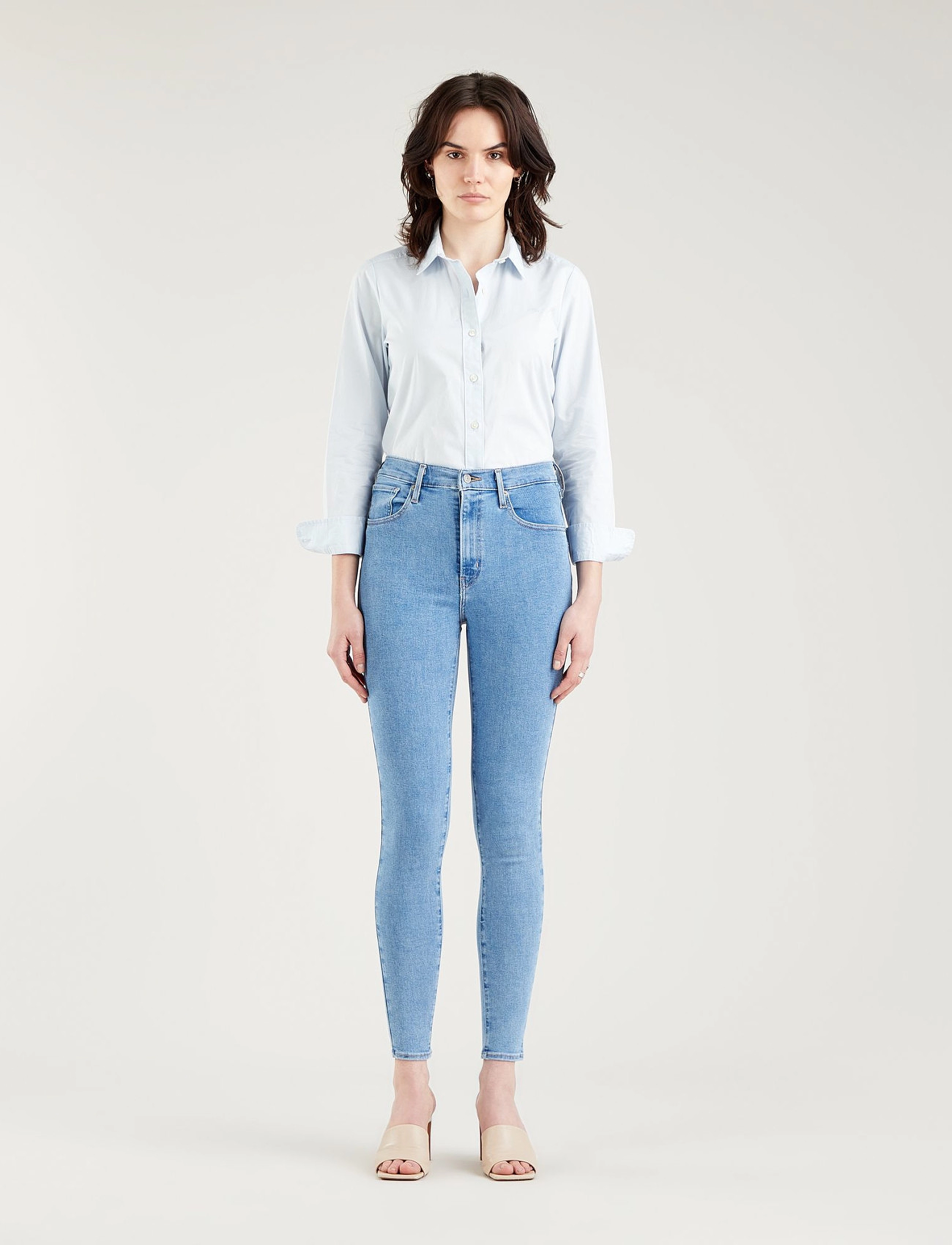 Levi's® - MILE HIGH SUPER SKINNY NAPLES - med indigo - worn in - 3