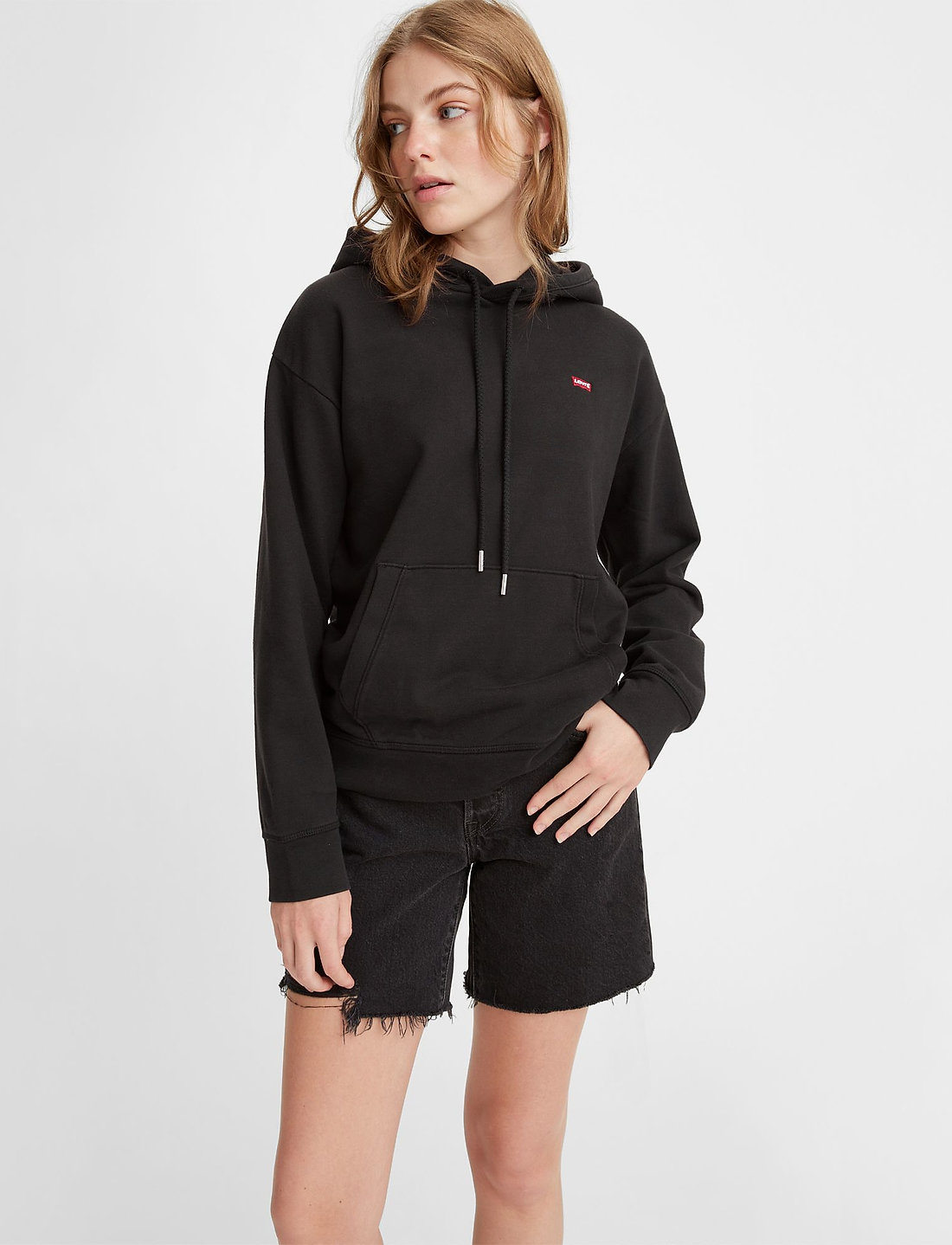 LEVI S Women Standard Hoodie Caviar Hoodies Boozt