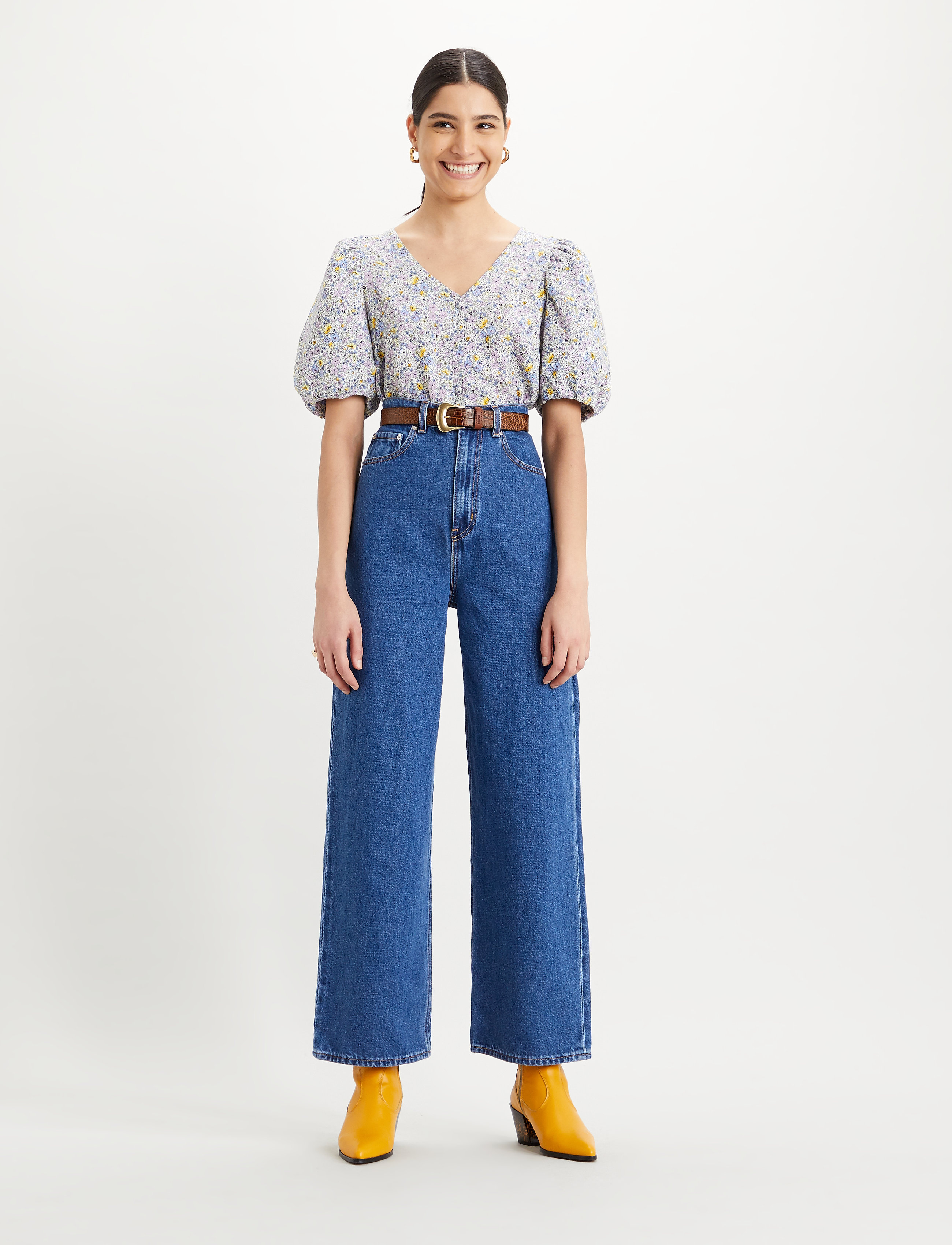 Levi's® - HIGH LOOSE LAZY SUNDAY - med indigo - flat finish - 0