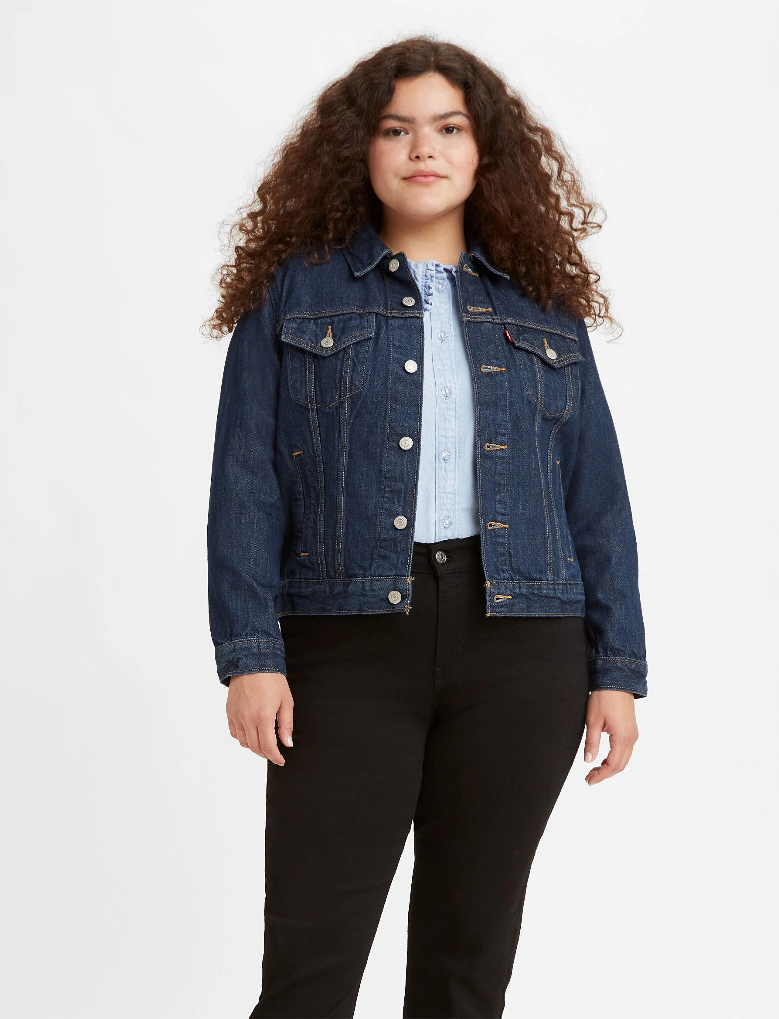 Levi's Original Trucker Clean Dark Au, Kvinder, Trucker Jakke, Blå, Str: XS