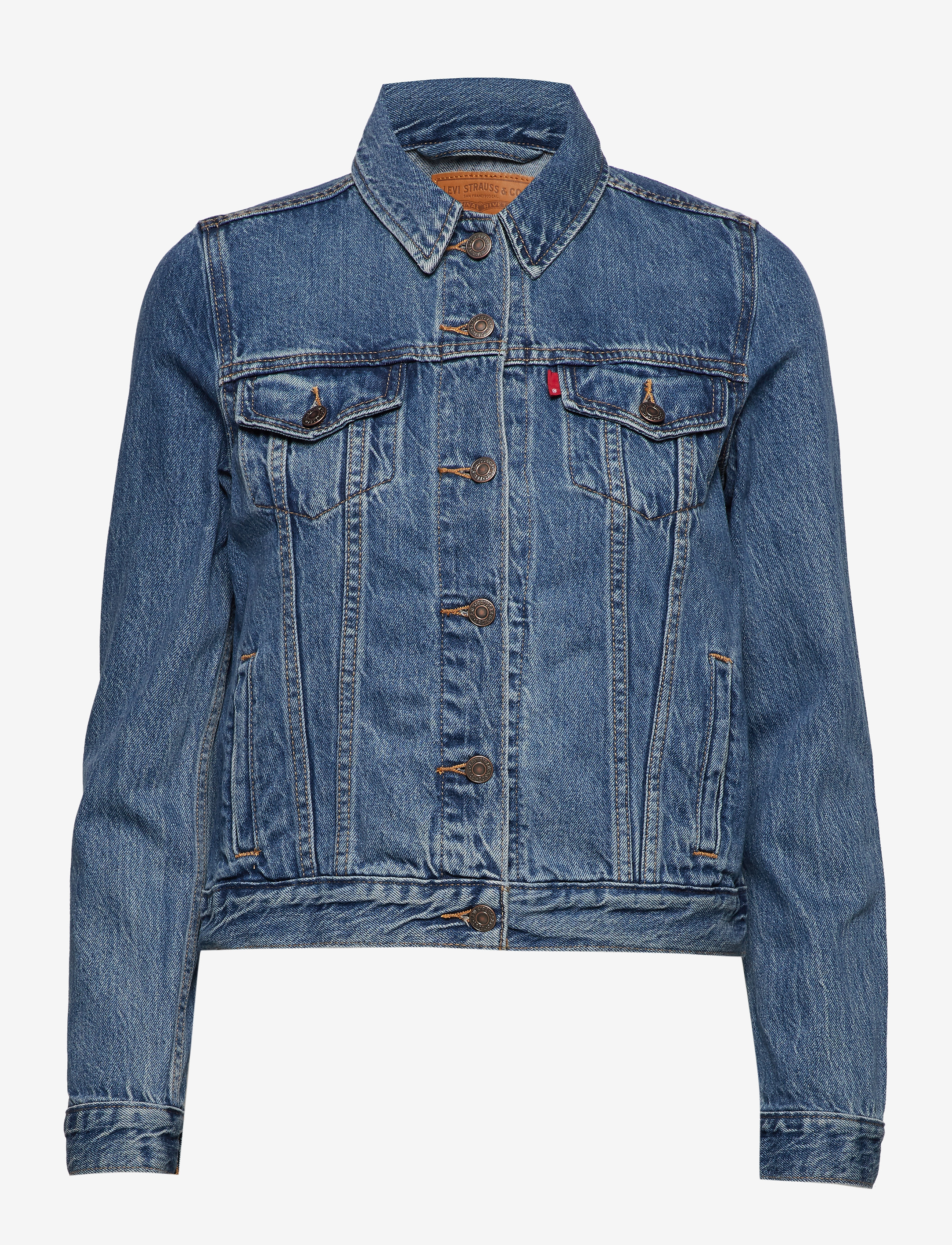 Levi's® - ORIGINAL TRUCKER SOFT AS BUTTE - džinsiniai švarkeliai - med indigo - worn in - 2