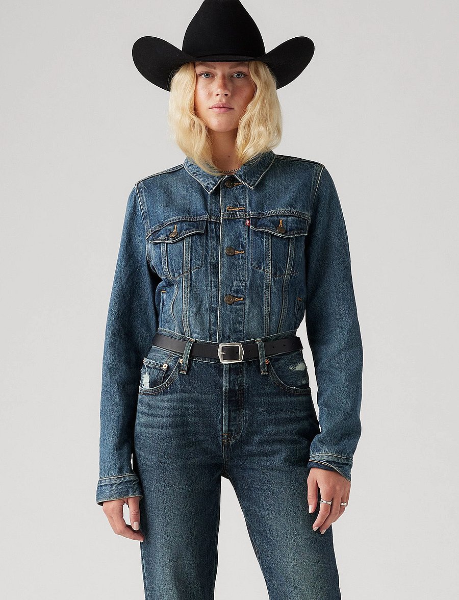 Levi's® - ORIGINAL TRUCKER SOFT AS BUTTE - jeansjacken - med indigo - worn in - 4