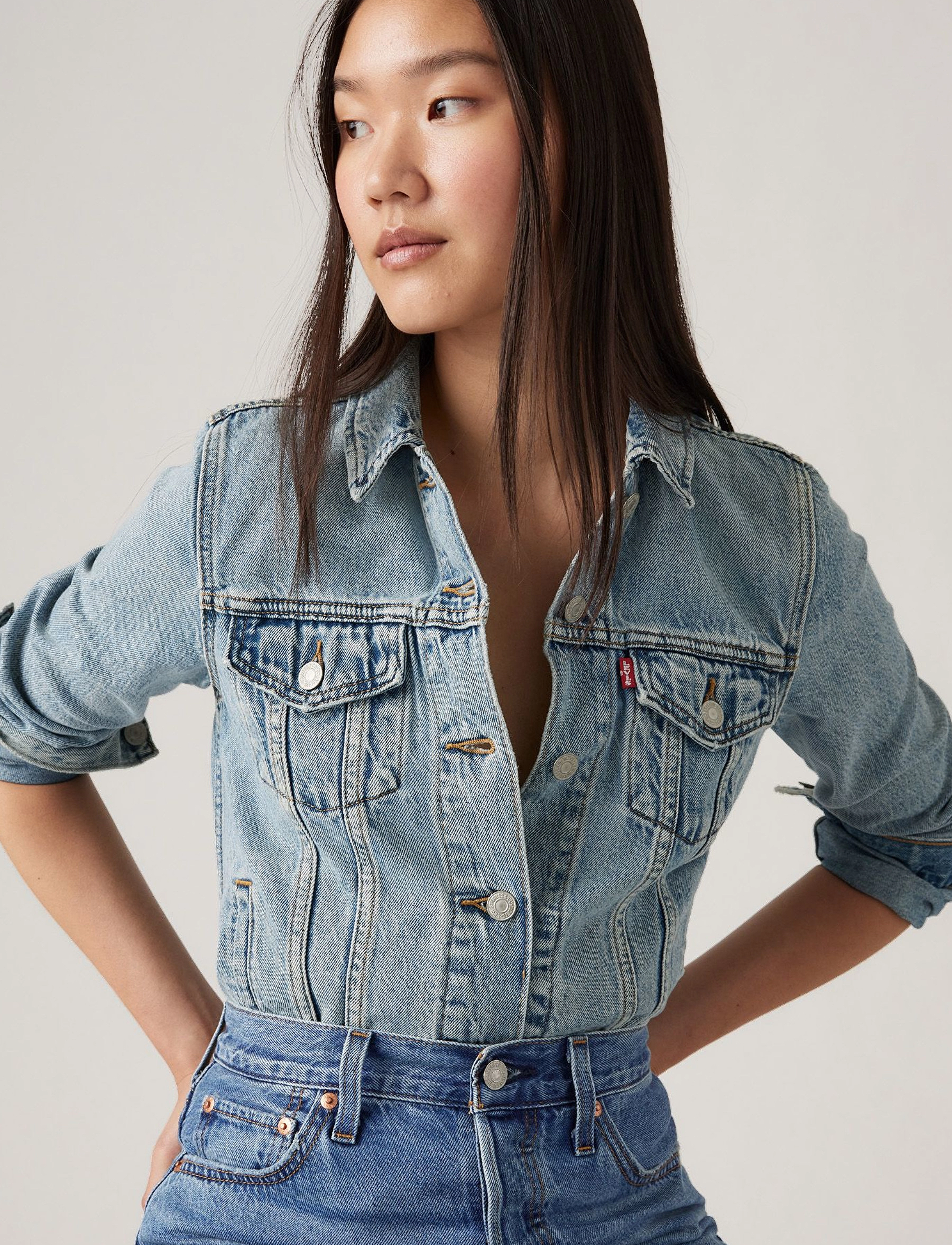 Levi's Original Trucker All Mine, Kvinder, Trucker Jakke, Blå, Str: M
