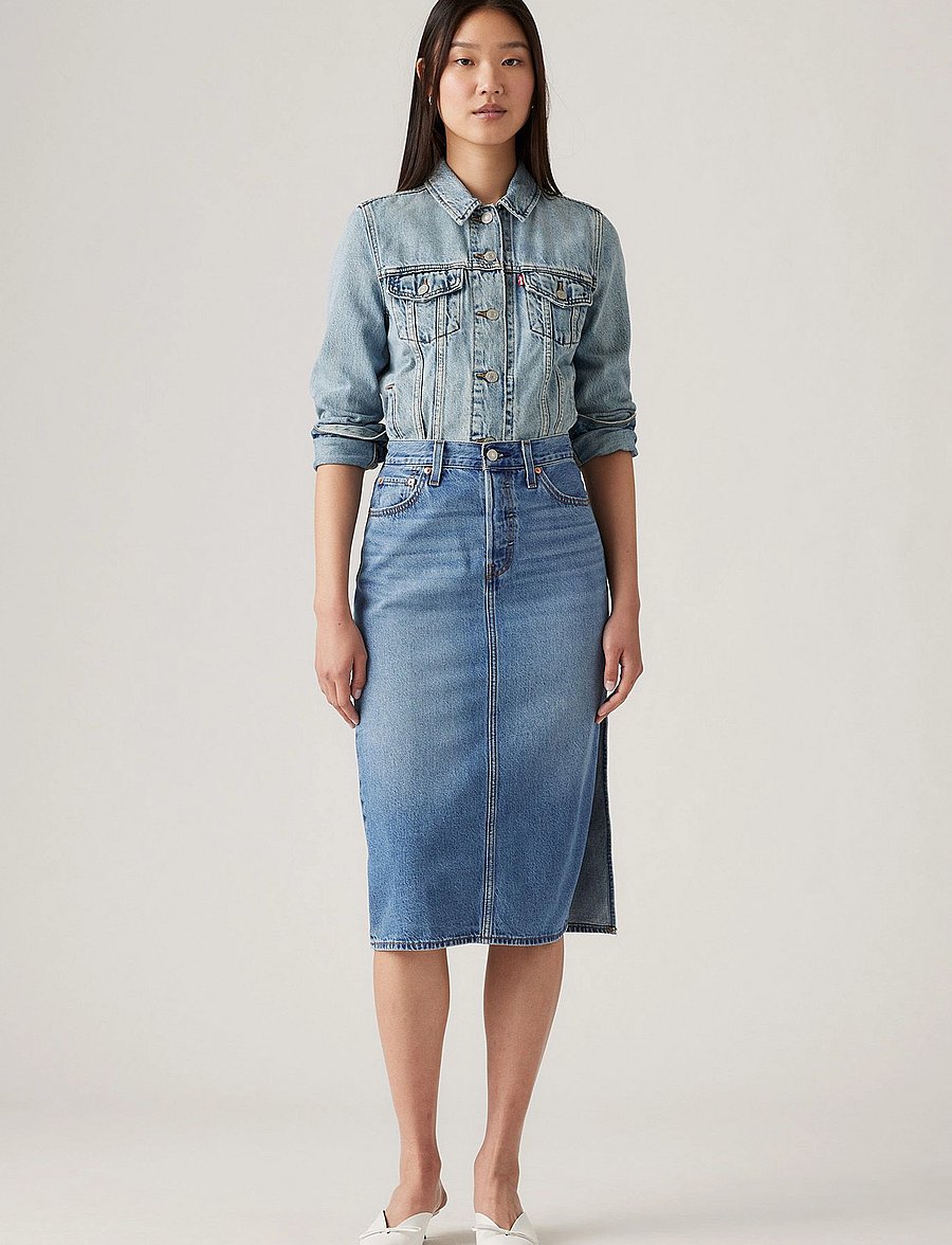 Levi's® - ORIGINAL TRUCKER ALL MINE - teksatagid - med indigo - worn in - 3