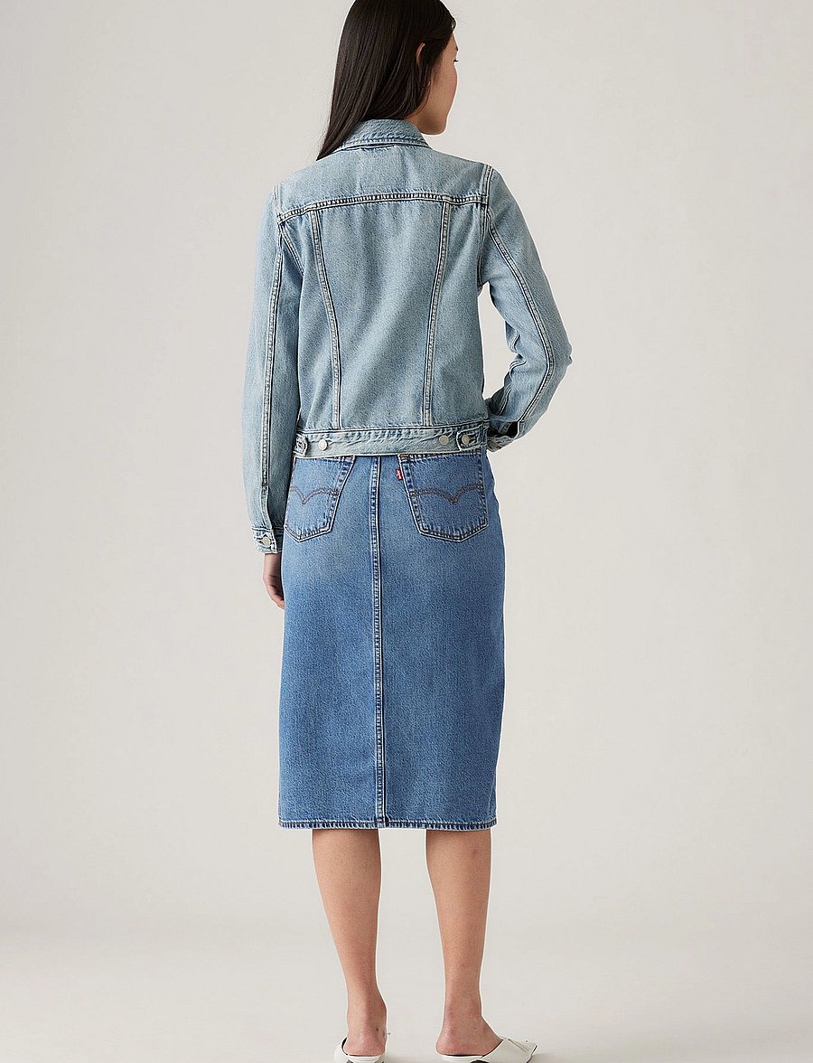 Levi's® - ORIGINAL TRUCKER ALL MINE - teksatagid - med indigo - worn in - 4