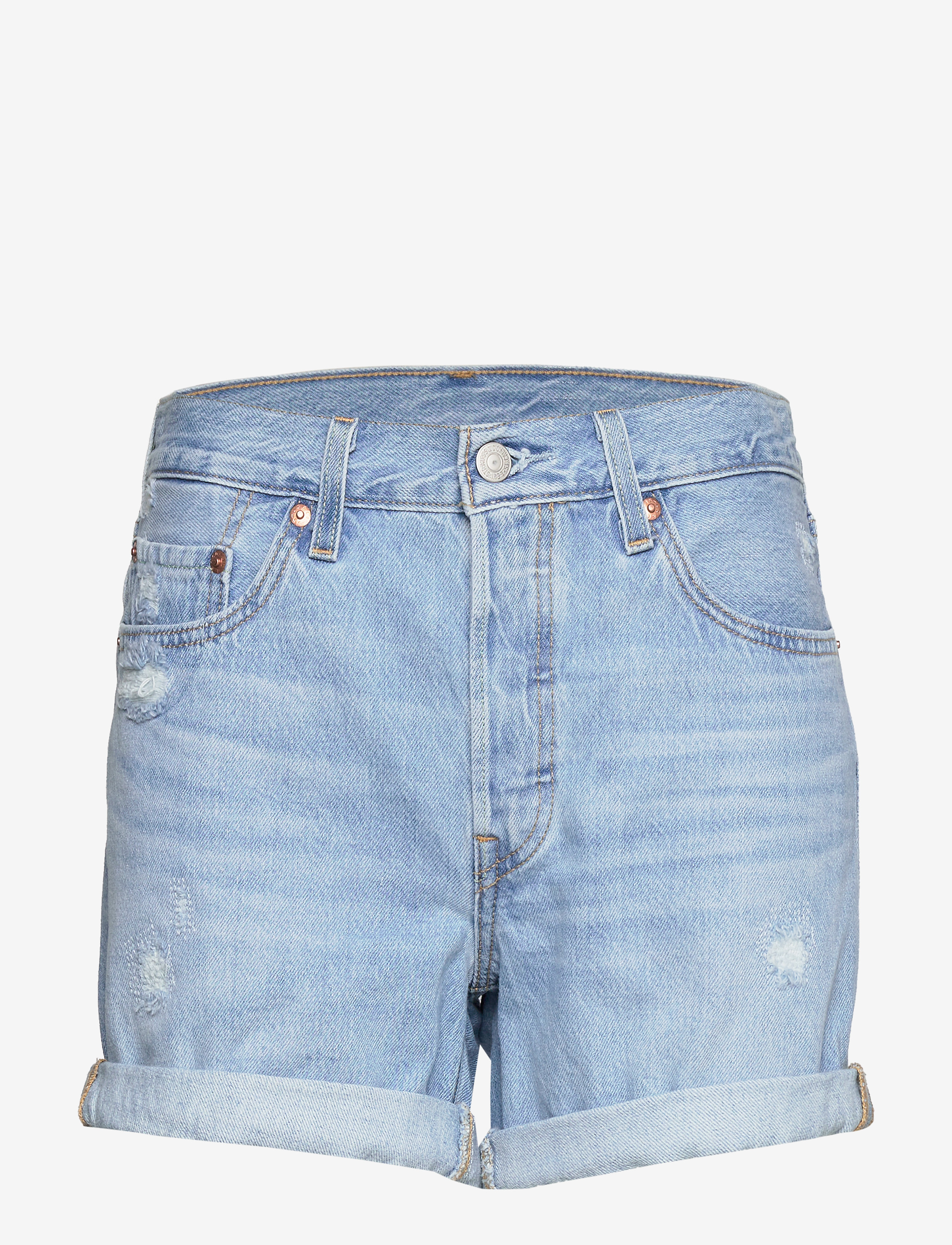 LEVI´S Women - 501 SHORT LONG MONTGOMERY MEND - light indigo - worn in - 0