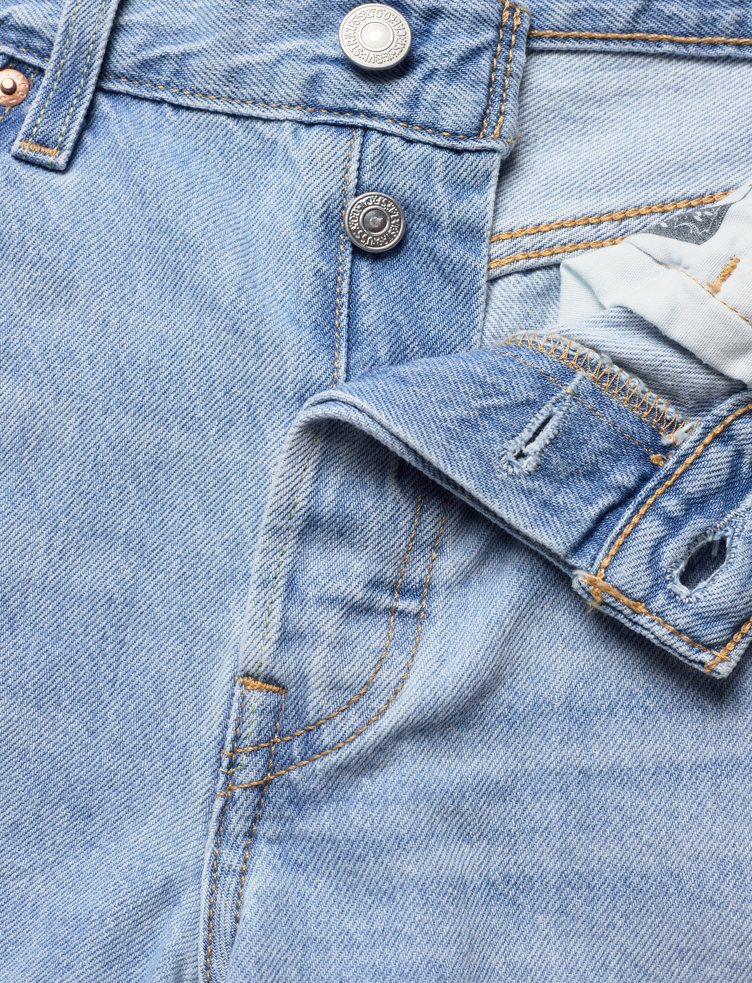 LEVI´S Women - 501 SHORT LONG MONTGOMERY MEND - light indigo - worn in - 3