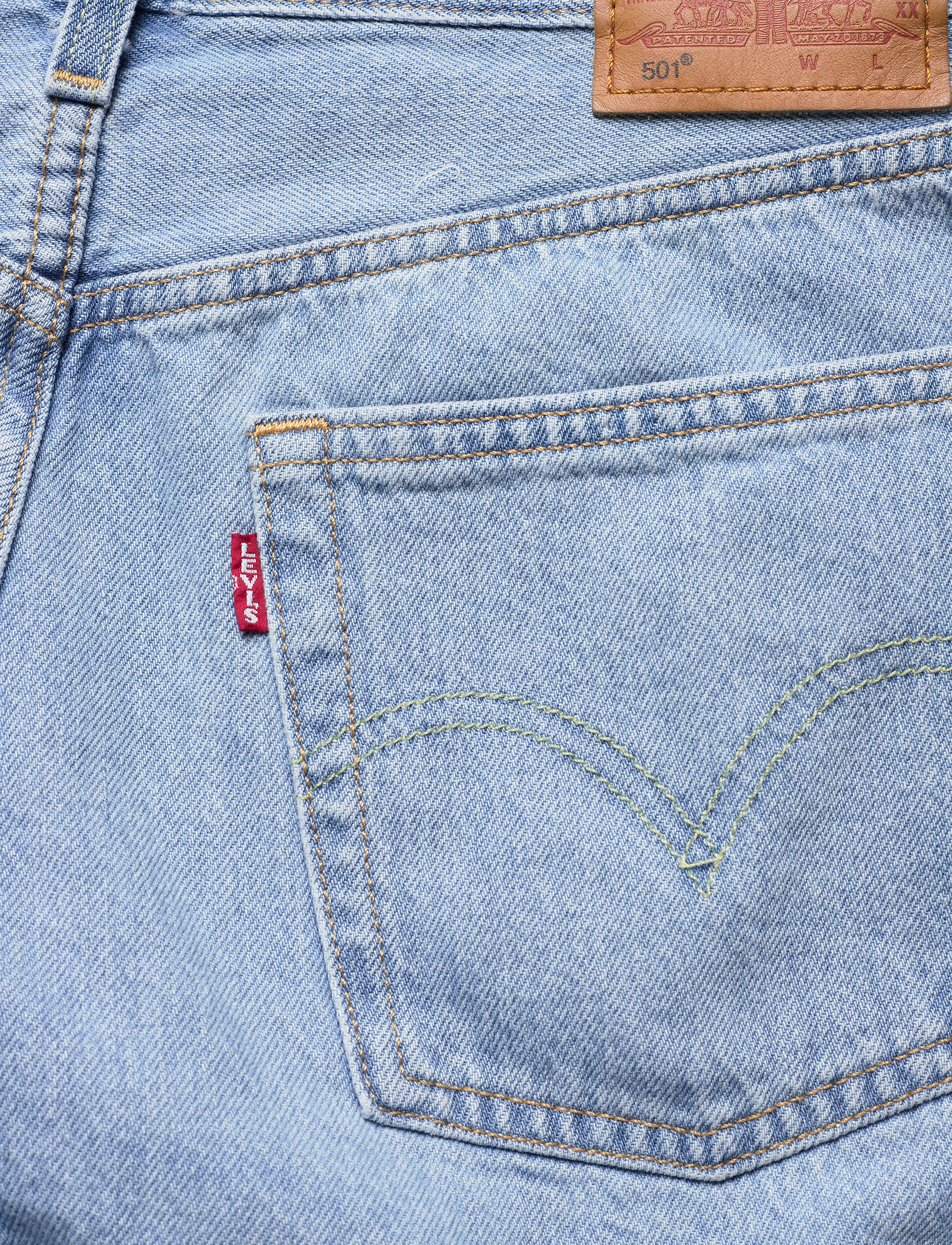 LEVI´S Women - 501 SHORT LONG MONTGOMERY MEND - light indigo - worn in - 4
