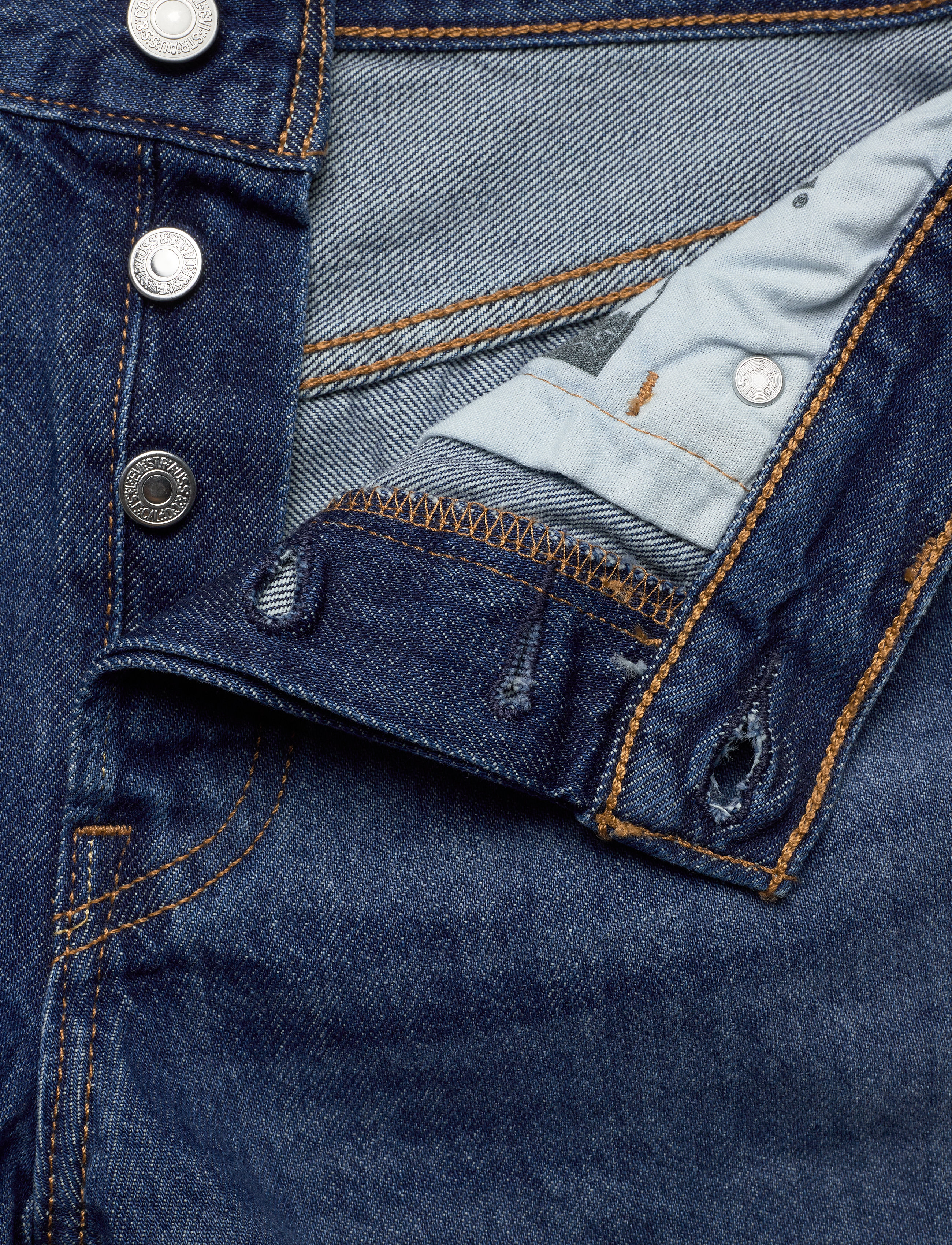 LEVI´S Women - 501 SHORT LONG SANSOME DRIFTER - med indigo - worn in - 3
