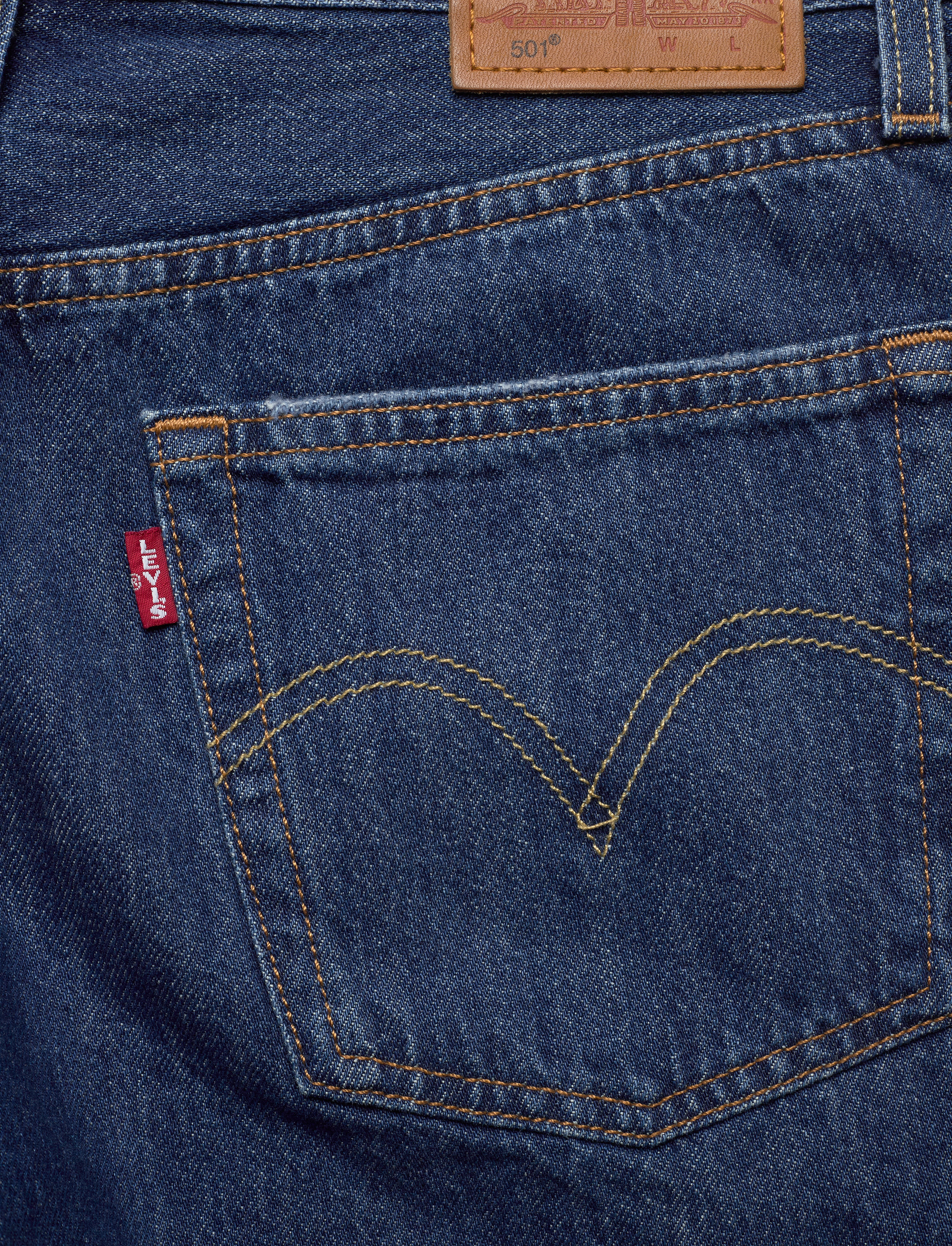 LEVI´S Women - 501 SHORT LONG SANSOME DRIFTER - med indigo - worn in - 4