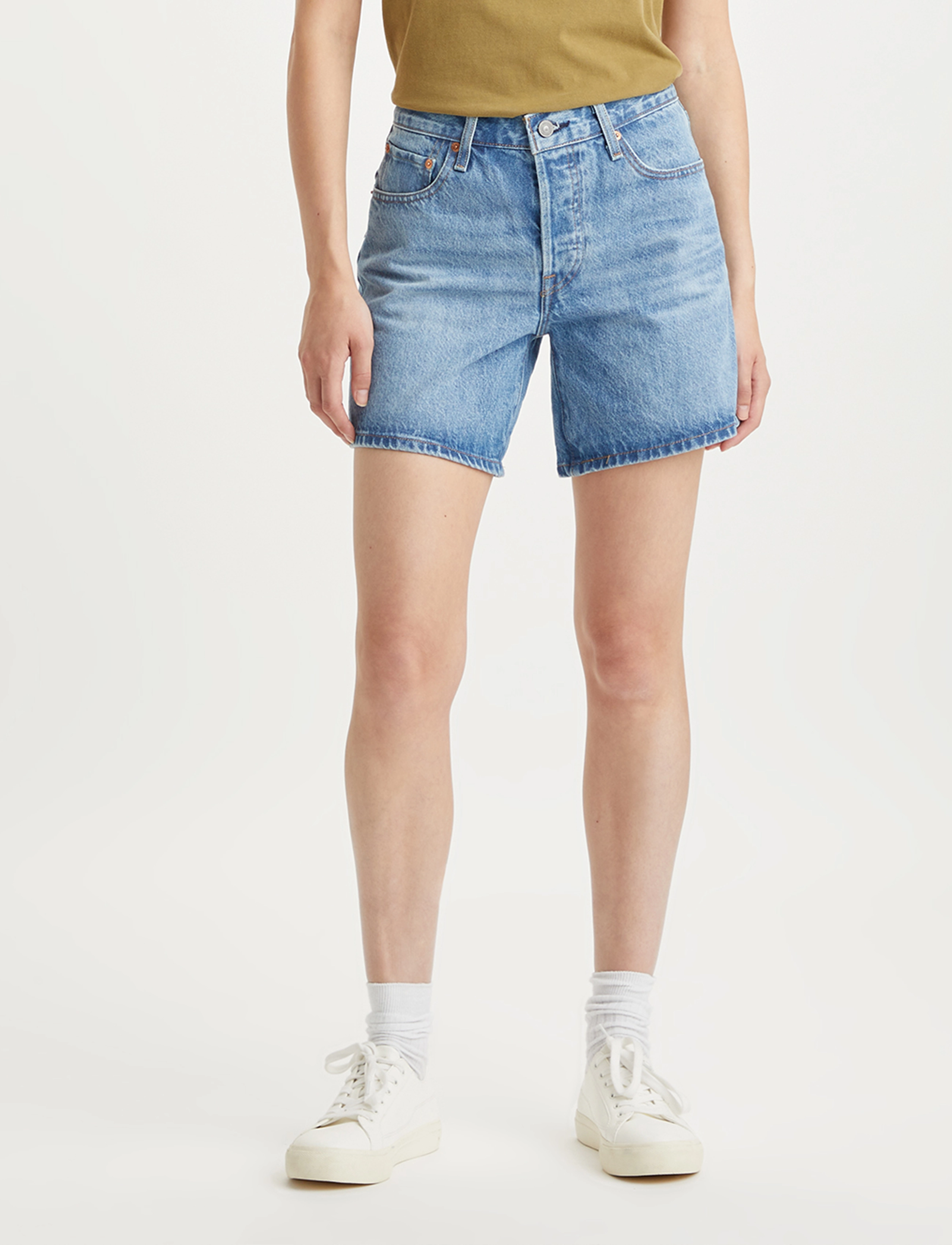 Levi's® - 501 ROLLED SHORT ORINDA NIGHT - med indigo - worn in - 2