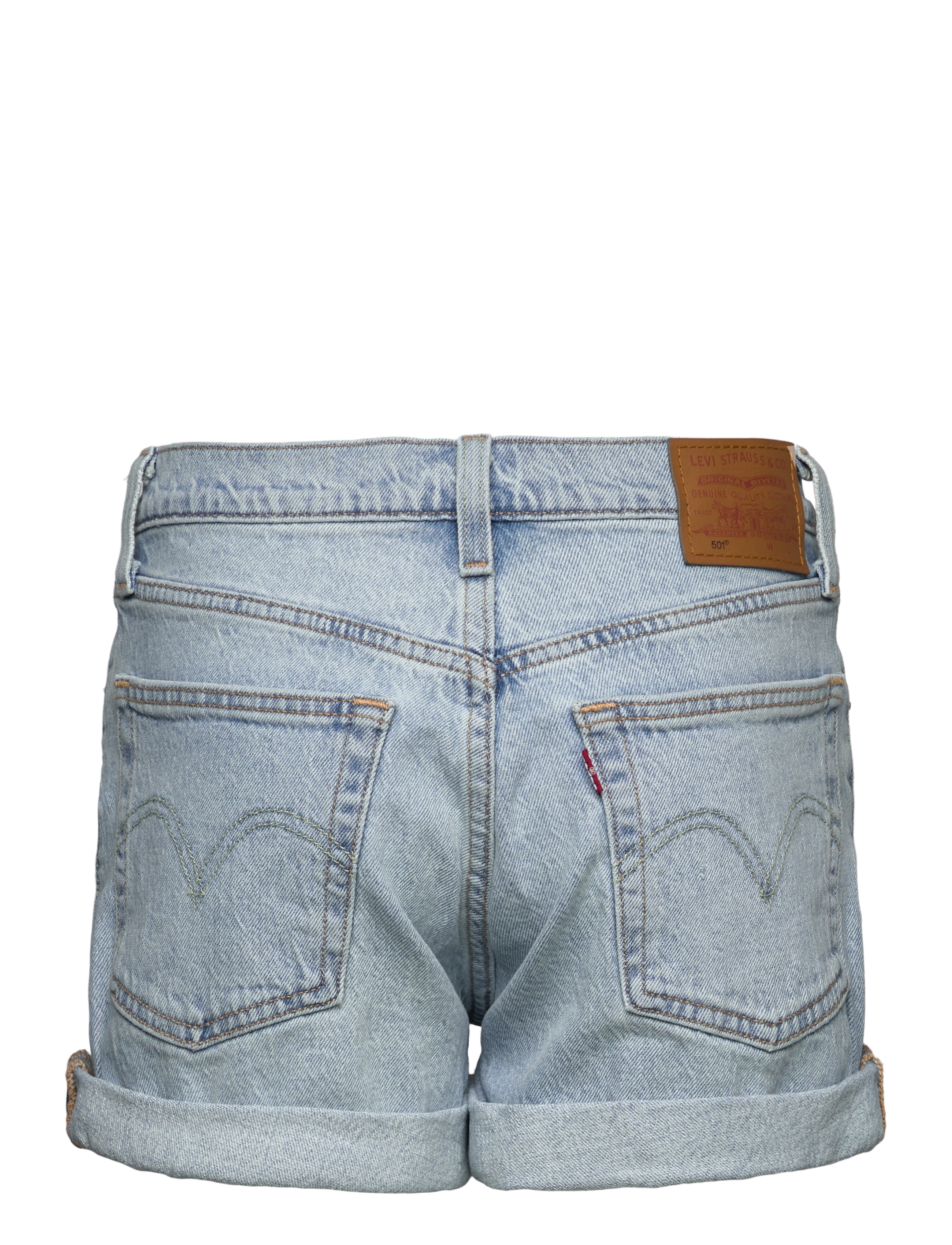 Levi's® - 501 ROLLED SHORT CHAMELEON COP - light indigo - worn in - 2
