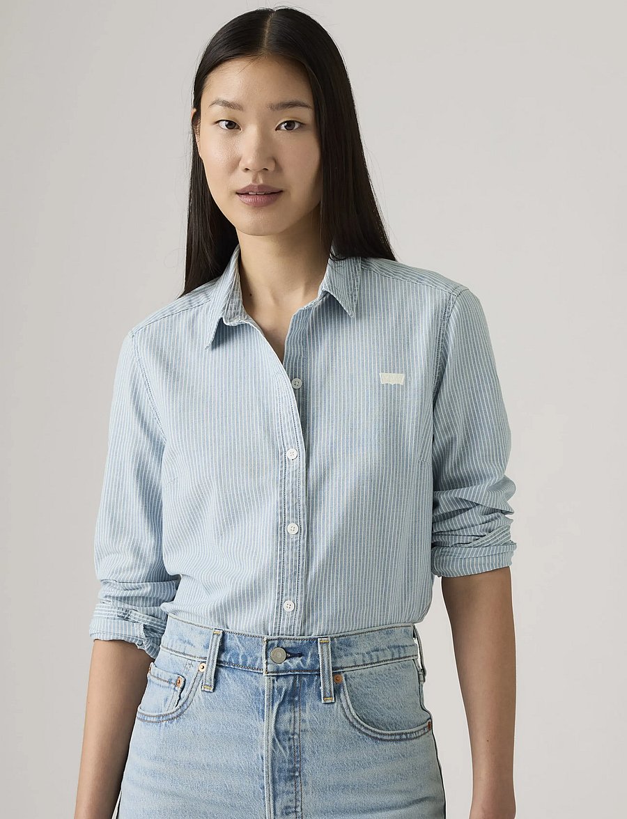 Levi's® - THE CLASSIC BW SHIRT TANGLED U - long-sleeved shirts - med indigo - flat finish - 0