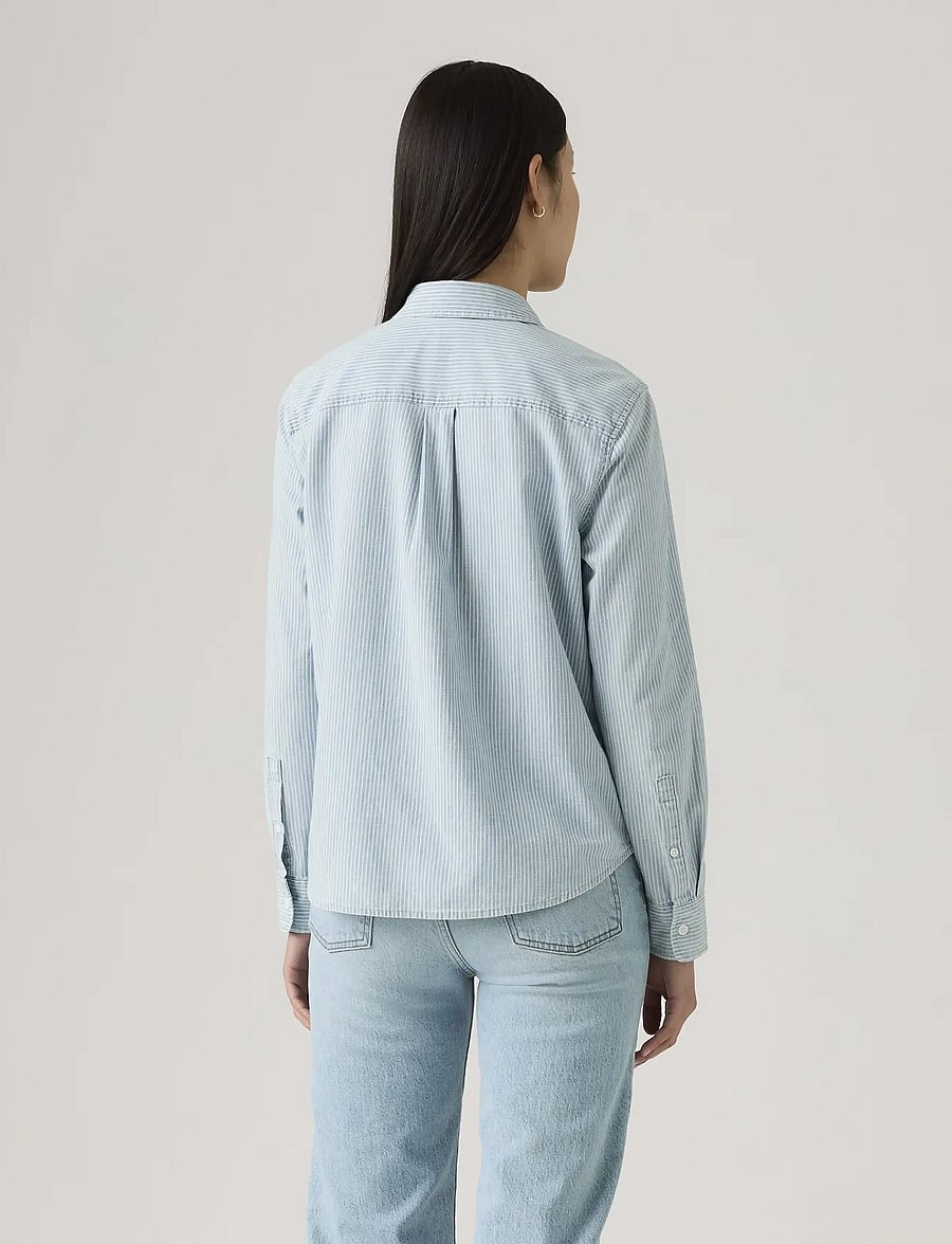Levi's® - THE CLASSIC BW SHIRT TANGLED U - long-sleeved shirts - med indigo - flat finish - 3