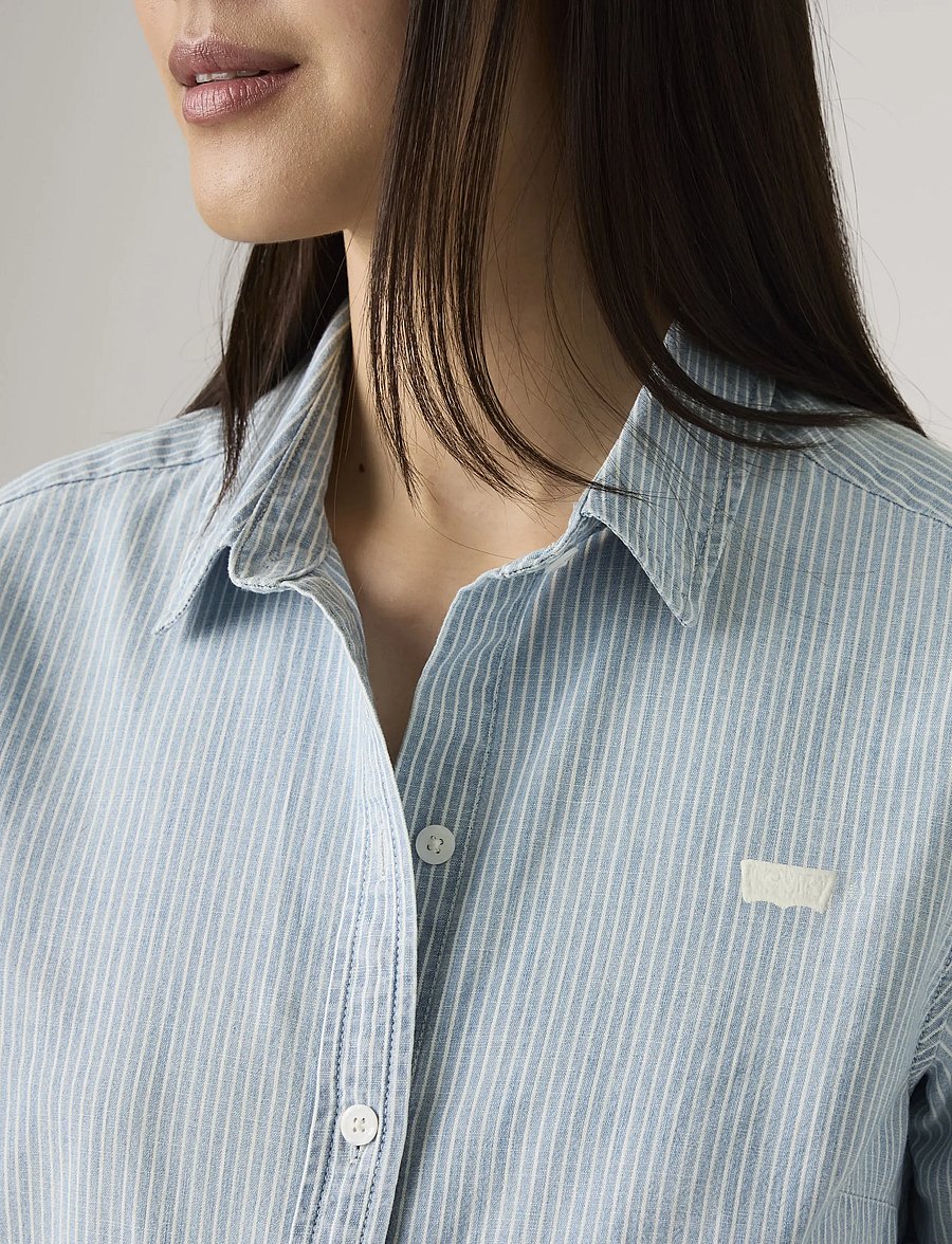 Levi's® - THE CLASSIC BW SHIRT TANGLED U - long-sleeved shirts - med indigo - flat finish - 4