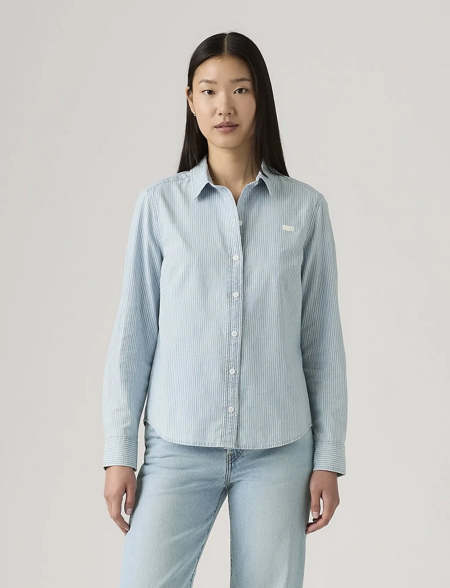 Levi's® - THE CLASSIC BW SHIRT TANGLED U - long-sleeved shirts - med indigo - flat finish - 5