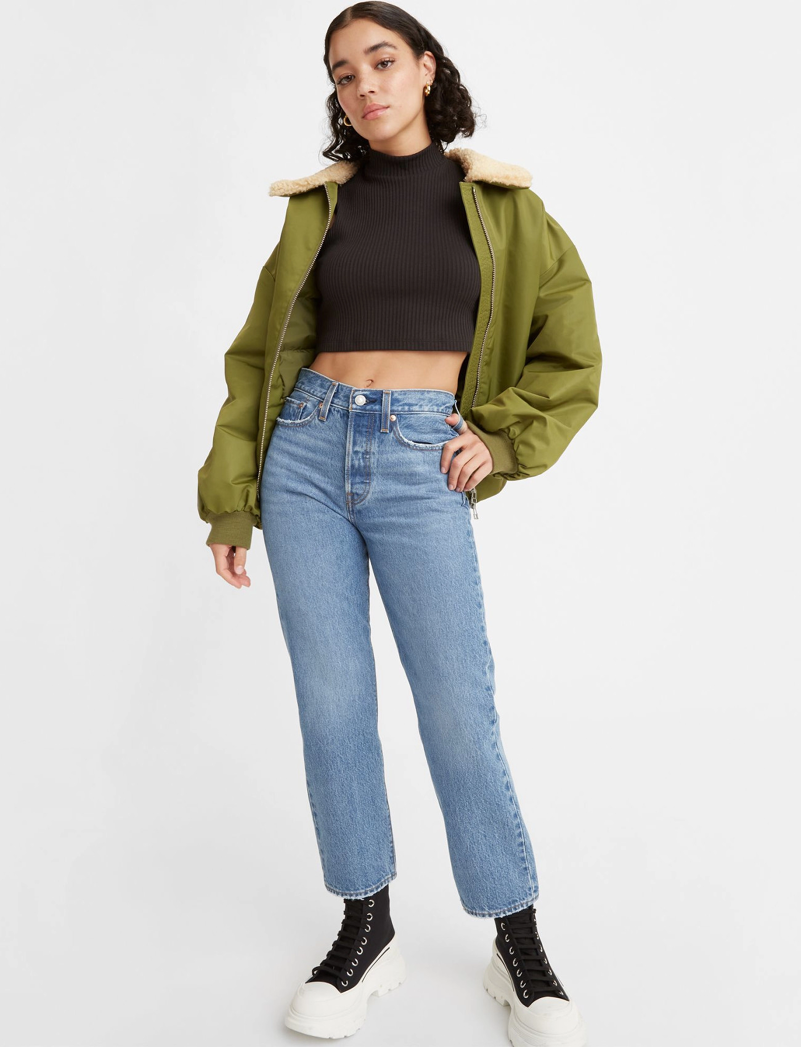 Levi's® - WEDGIE STRAIGHT OXNARD HAZE - dark indigo - worn in - 2
