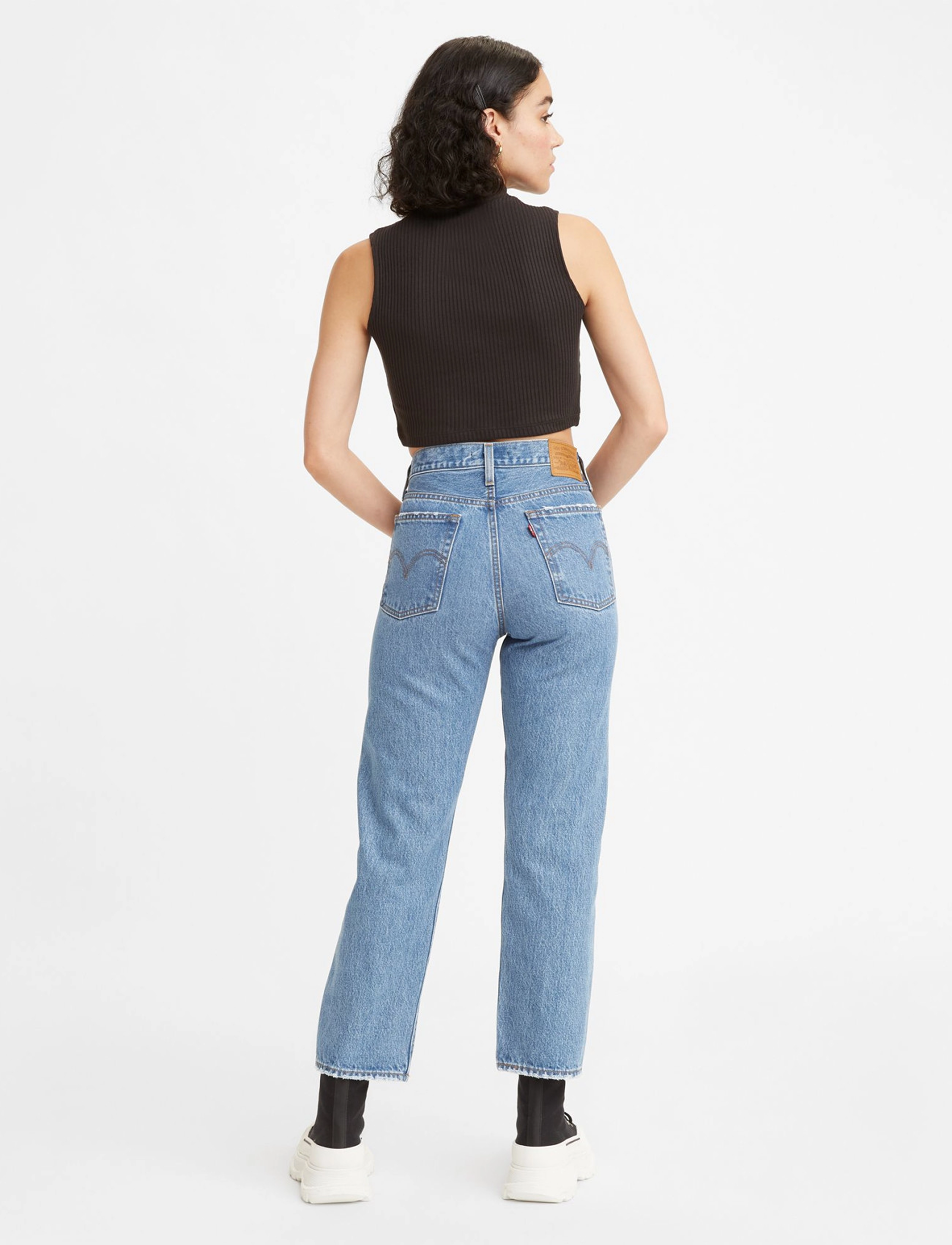 Levi's® - WEDGIE STRAIGHT OXNARD HAZE - dark indigo - worn in - 3