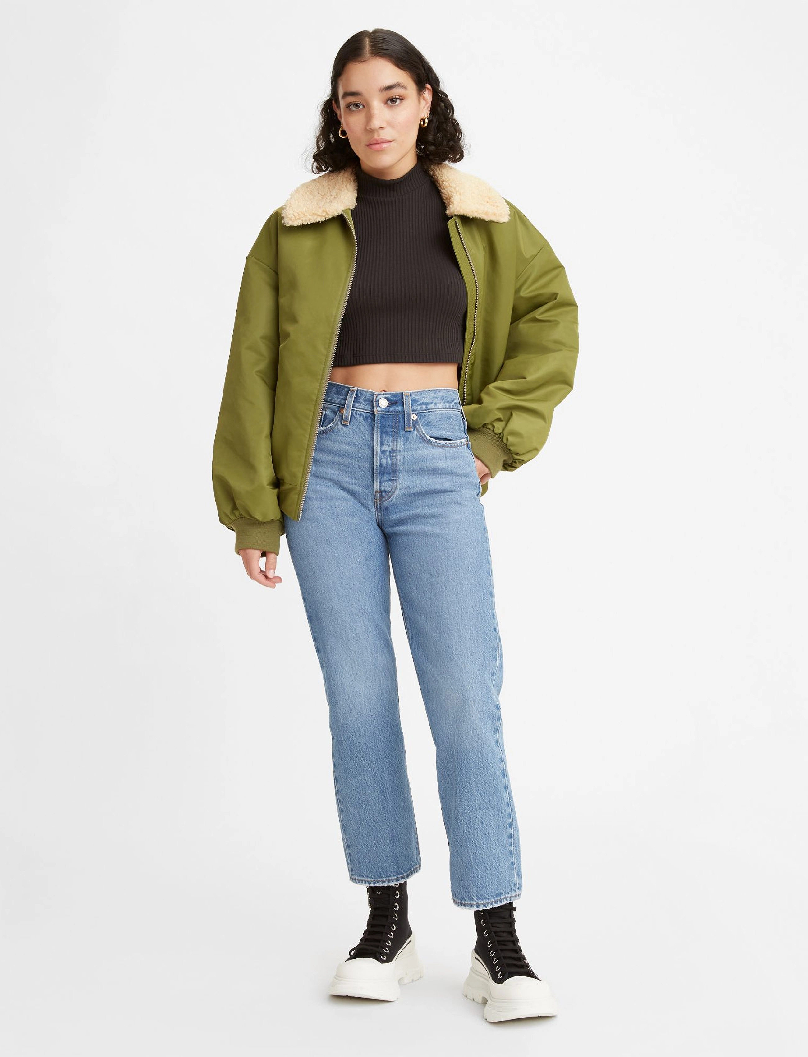 Levi's® - WEDGIE STRAIGHT OXNARD HAZE - dark indigo - worn in - 4