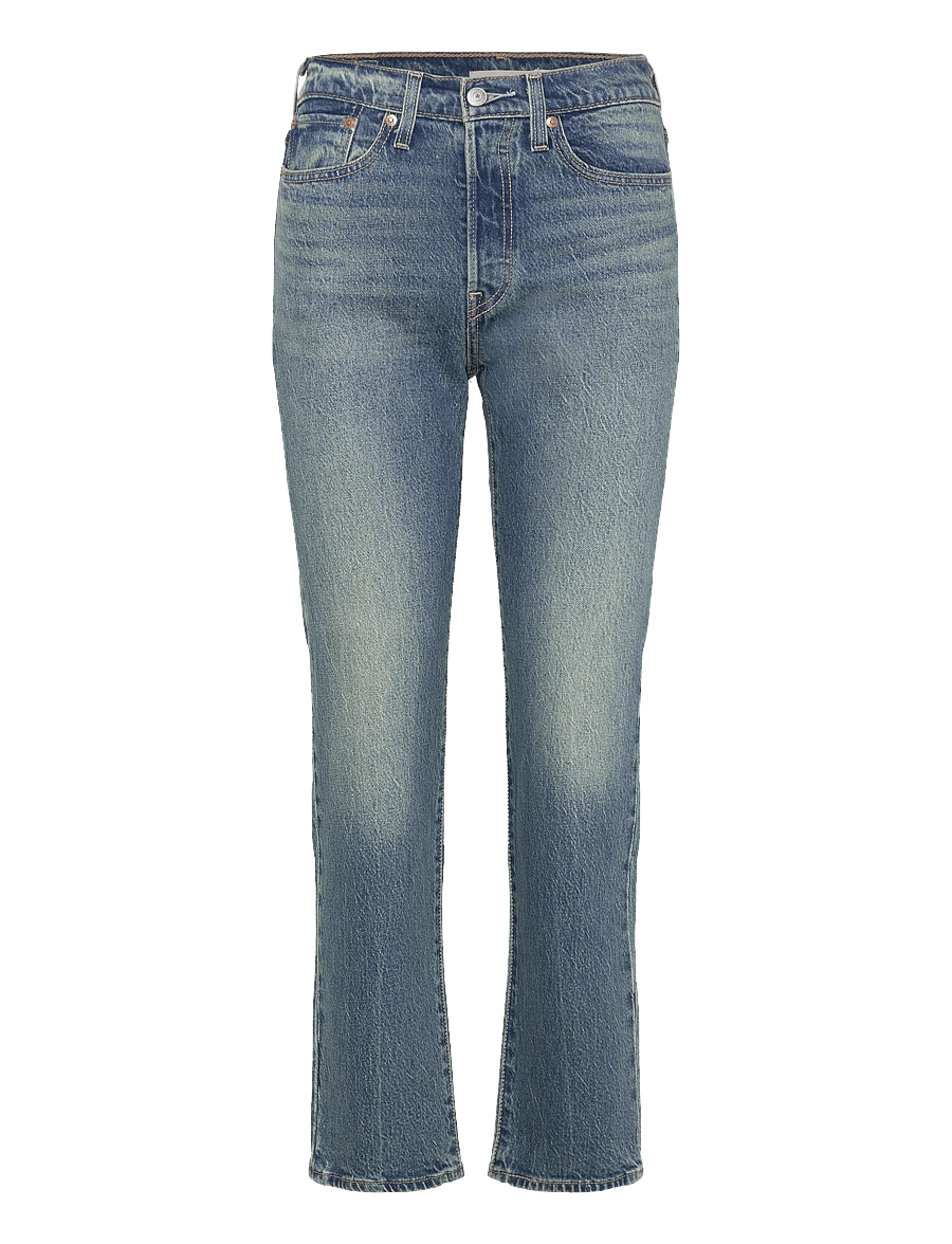Levi's® - WEDGIE STRAIGHT OUTER POINT - raka jeans - med indigo - worn in - 1