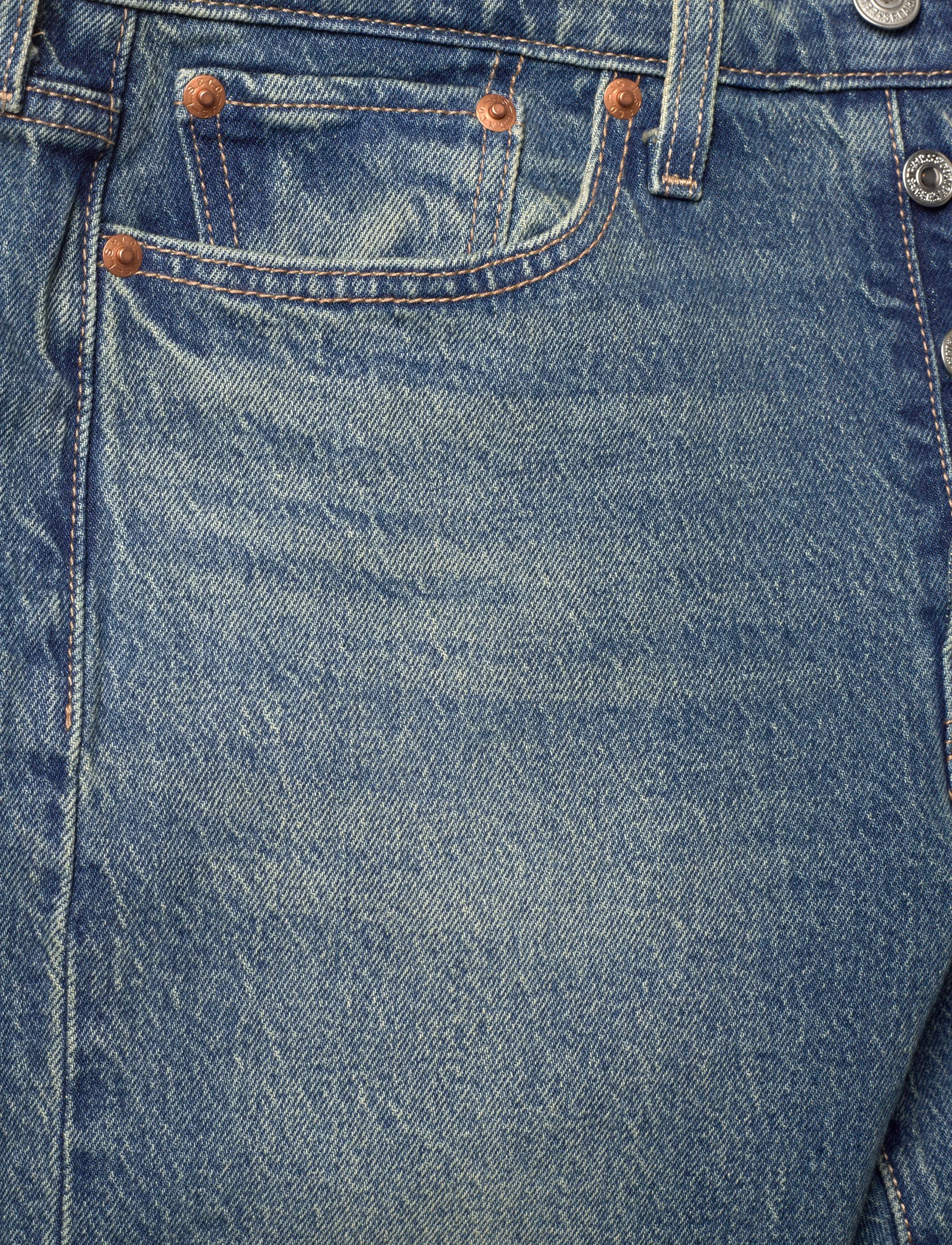 Levi's® - WEDGIE STRAIGHT OUTER POINT - raka jeans - med indigo - worn in - 4