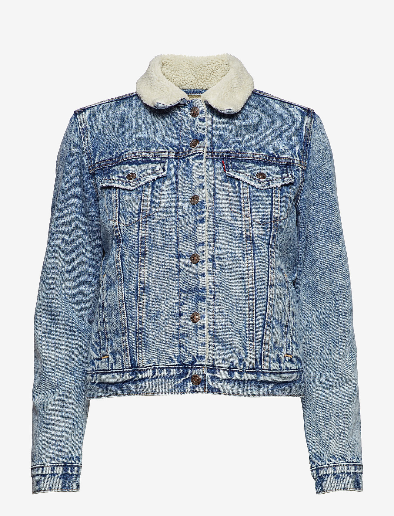 LEVI´S Women - ORIGINAL SHERPA TRUCKER WILD T - med indigo - worn in - 0