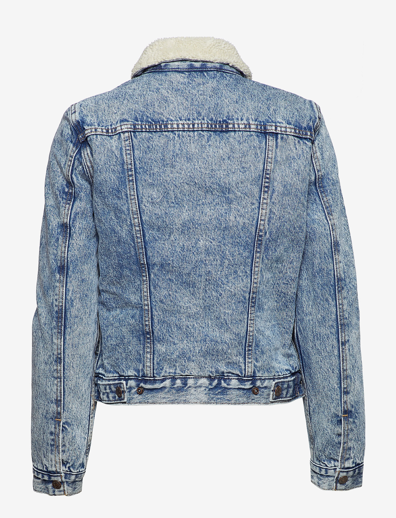 LEVI´S Women - ORIGINAL SHERPA TRUCKER WILD T - med indigo - worn in - 1
