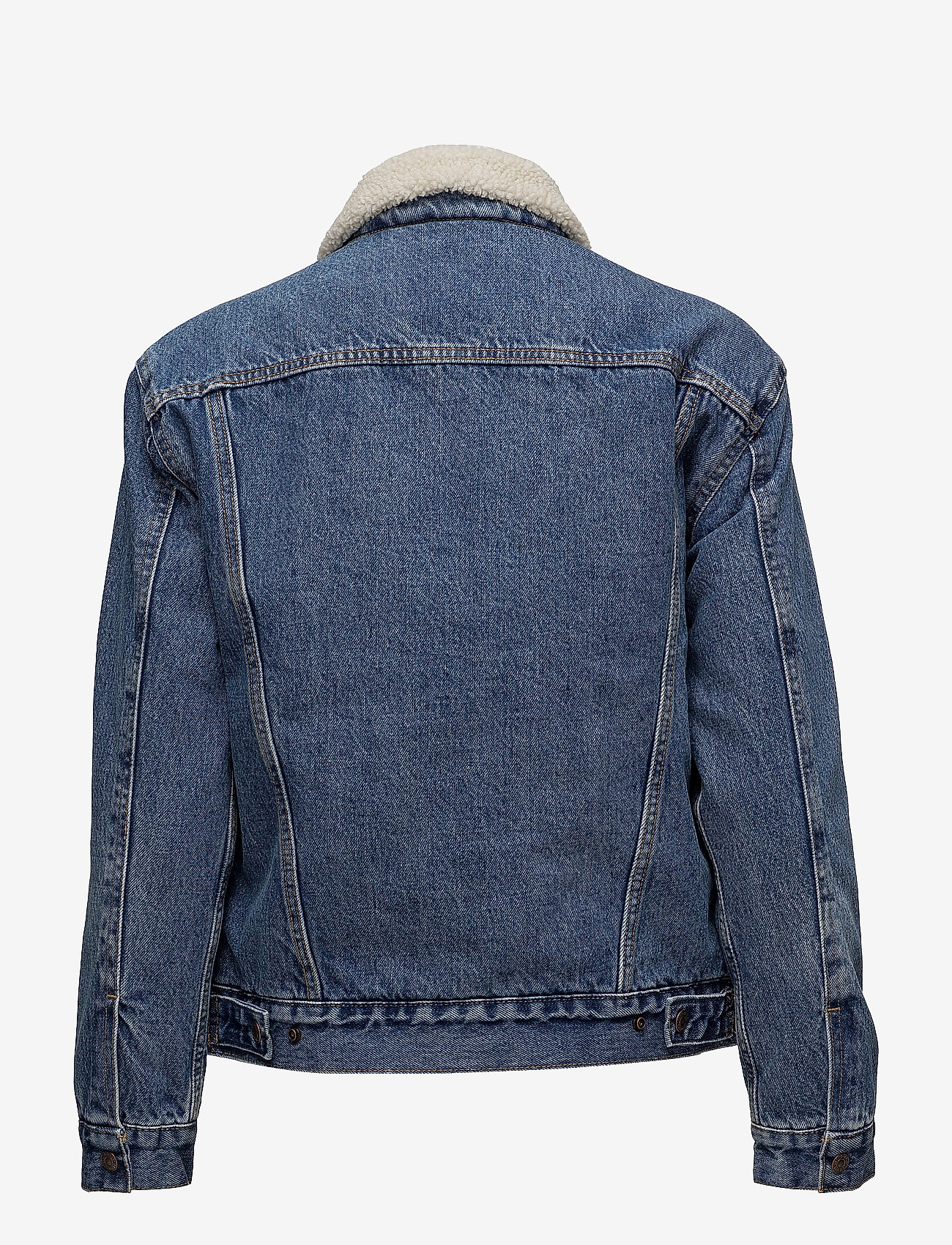 Levi's® - EXBF SHERPA TRUCKER ADDICTED T - med indigo - worn in - 2