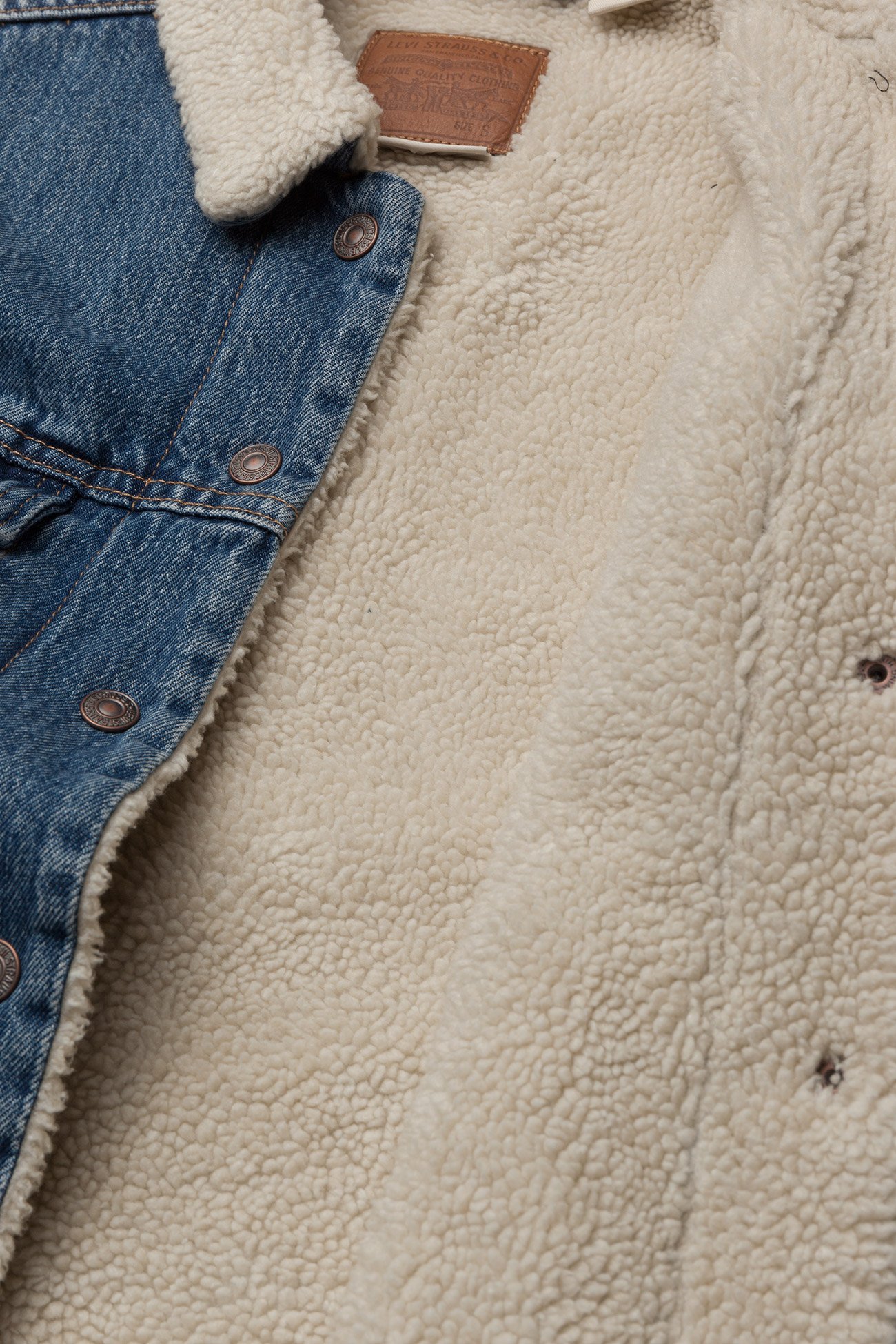 Levi's® - EXBF SHERPA TRUCKER ADDICTED T - med indigo - worn in - 5