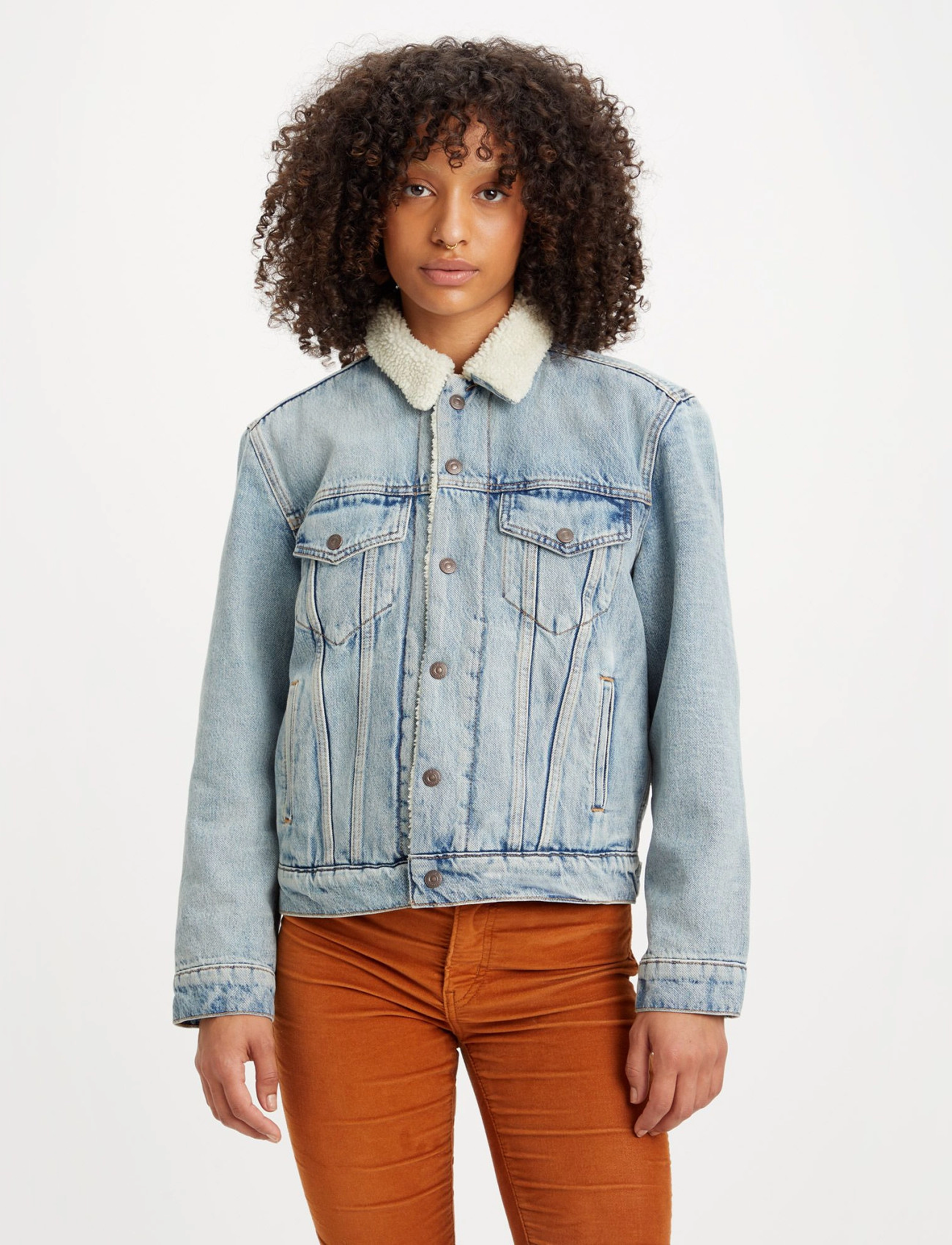 Levi's® - EXBF SHERPA TRUCKER STRANGERWA - light indigo - worn in - 2