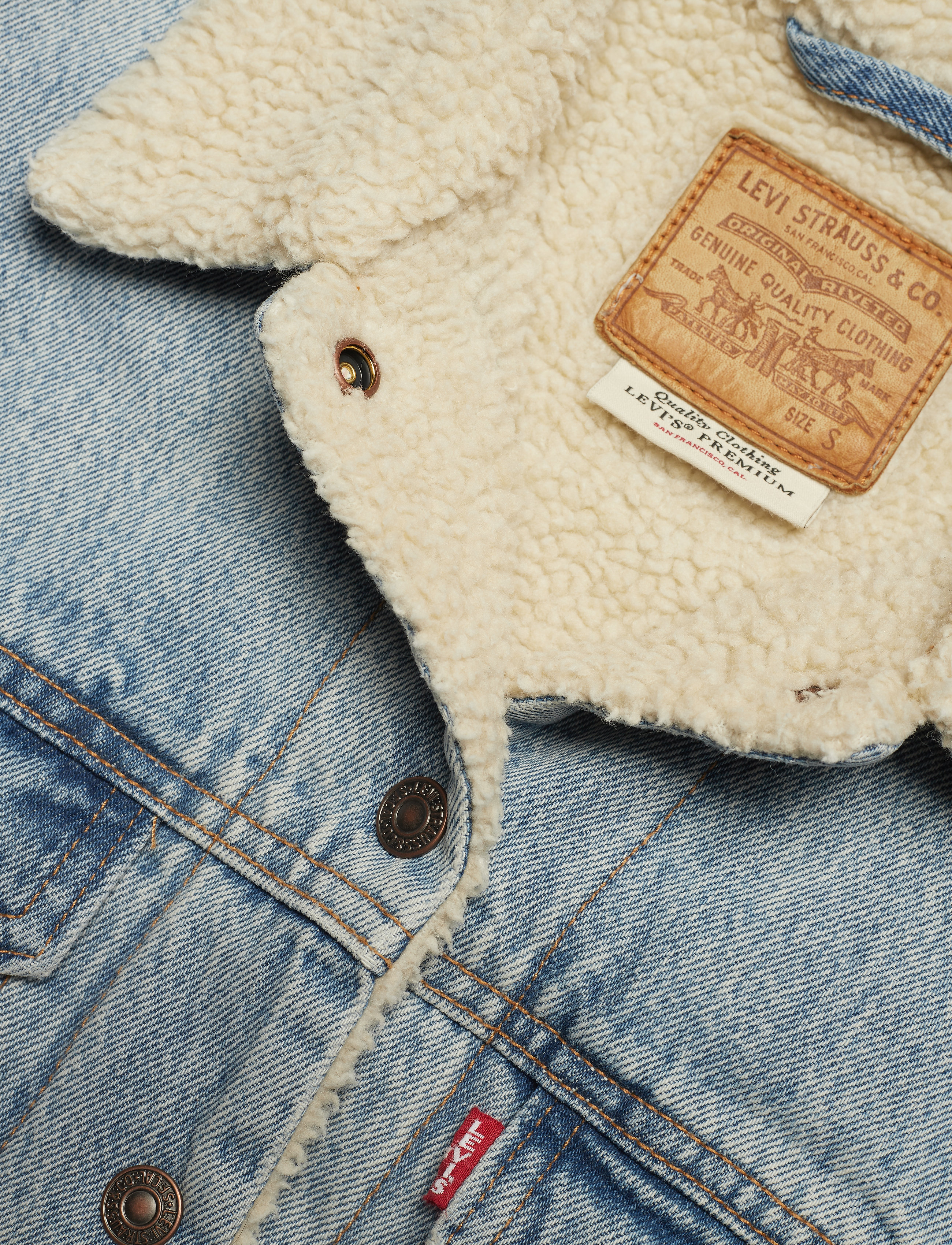 Levi's® - EXBF SHERPA TRUCKER STRANGERWA - light indigo - worn in - 5