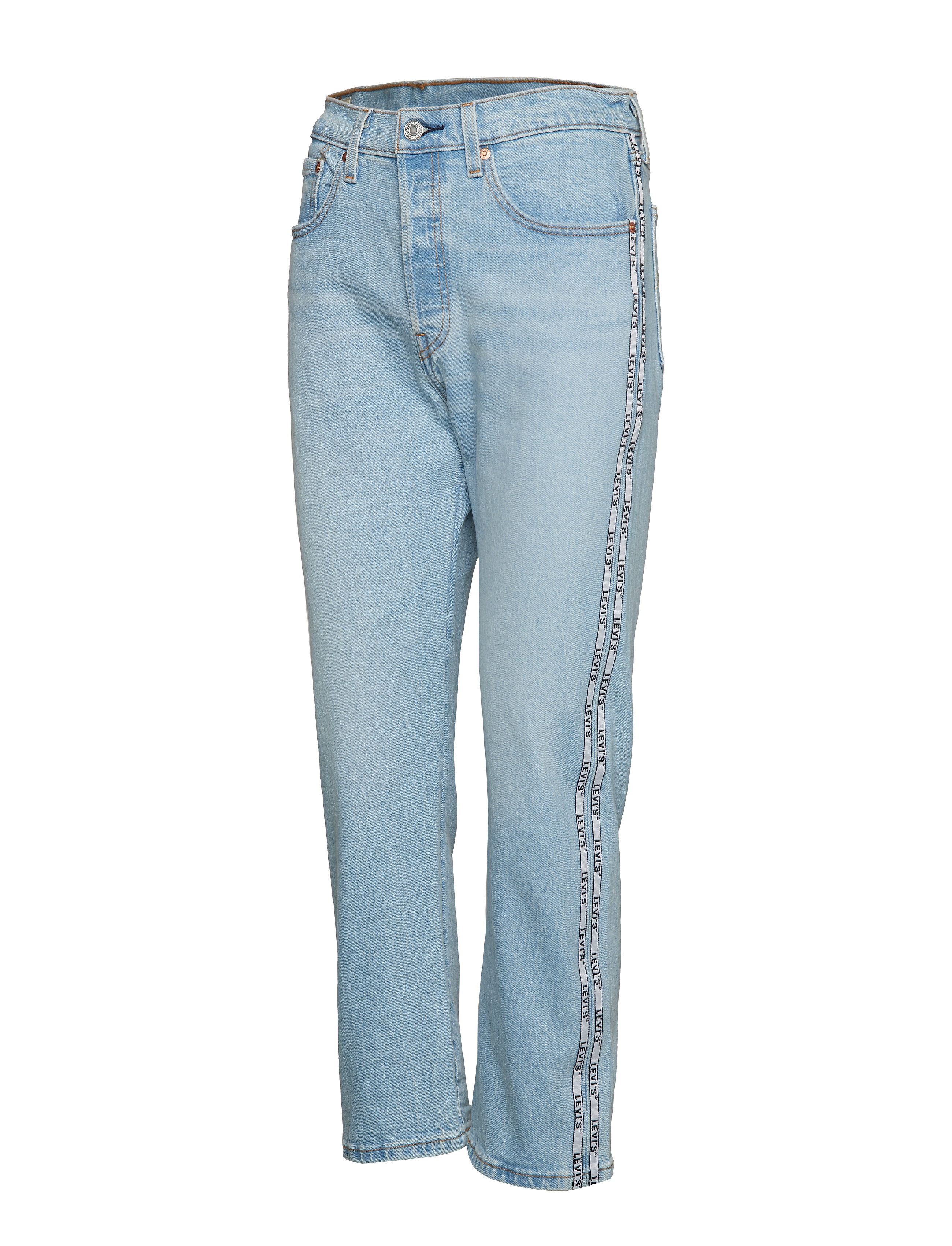 LEVI´S Women - 501 CROP DIBS W/ TAPE - light indigo - worn in - 2