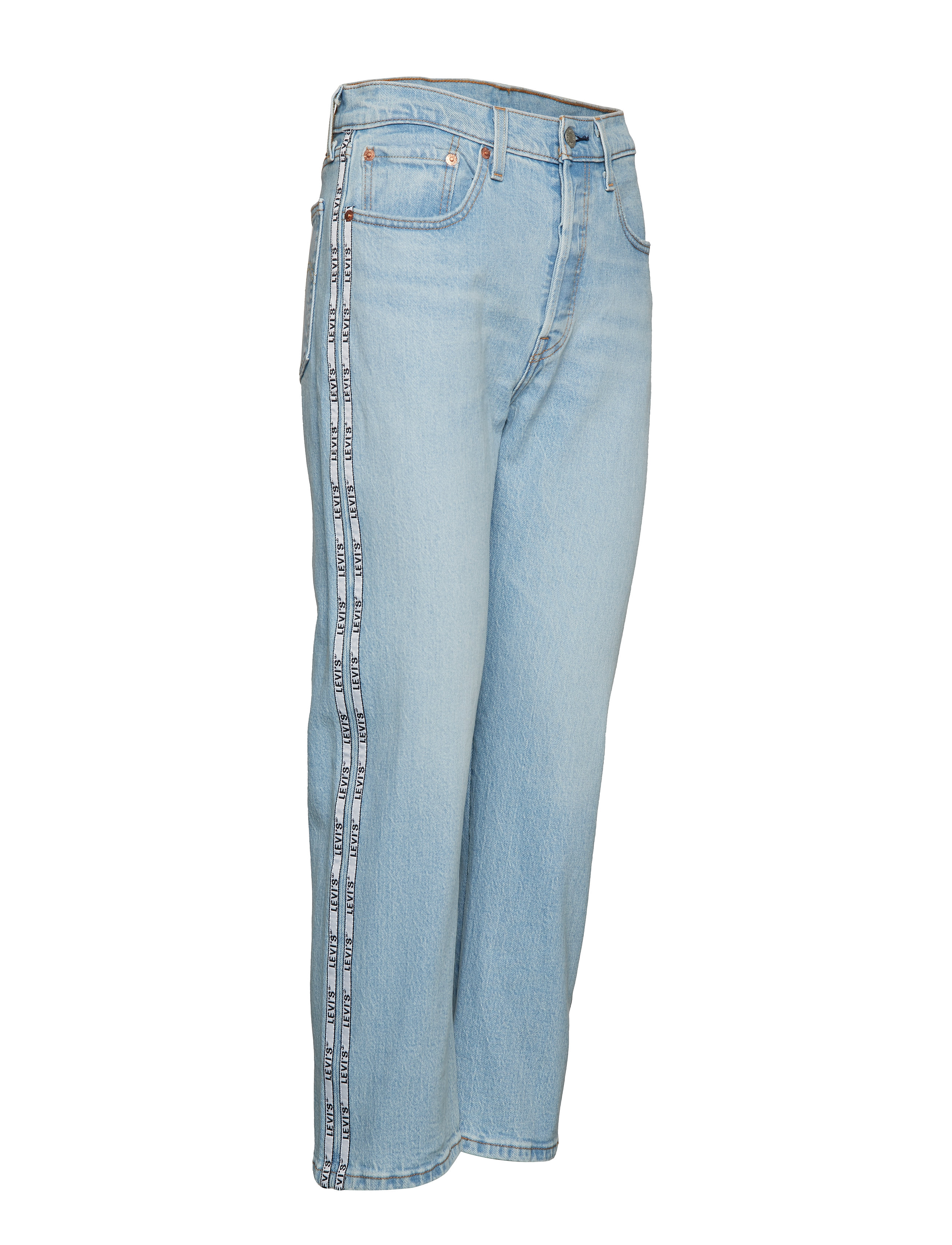 LEVI´S Women - 501 CROP DIBS W/ TAPE - light indigo - worn in - 3