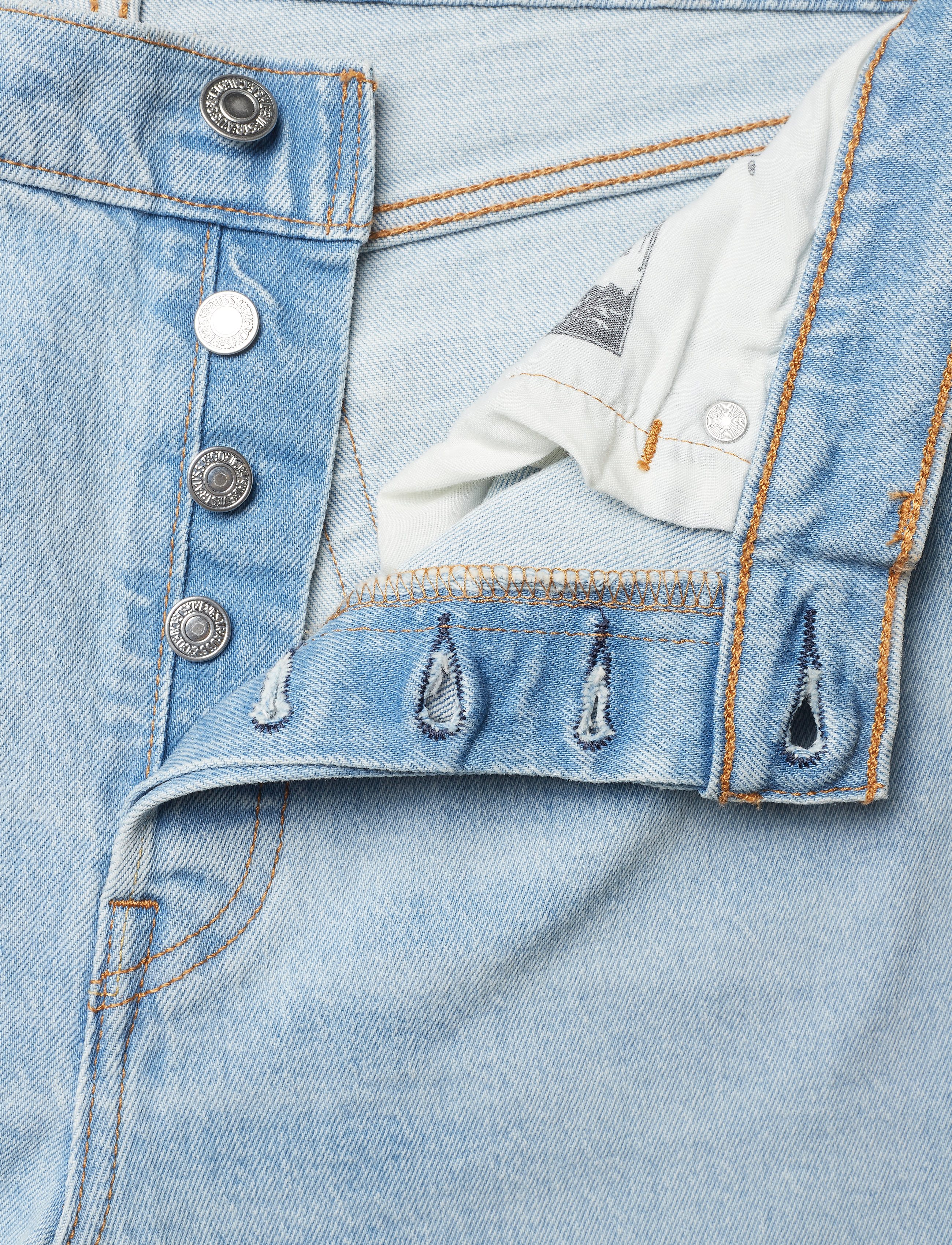 LEVI´S Women - 501 CROP DIBS W/ TAPE - light indigo - worn in - 5