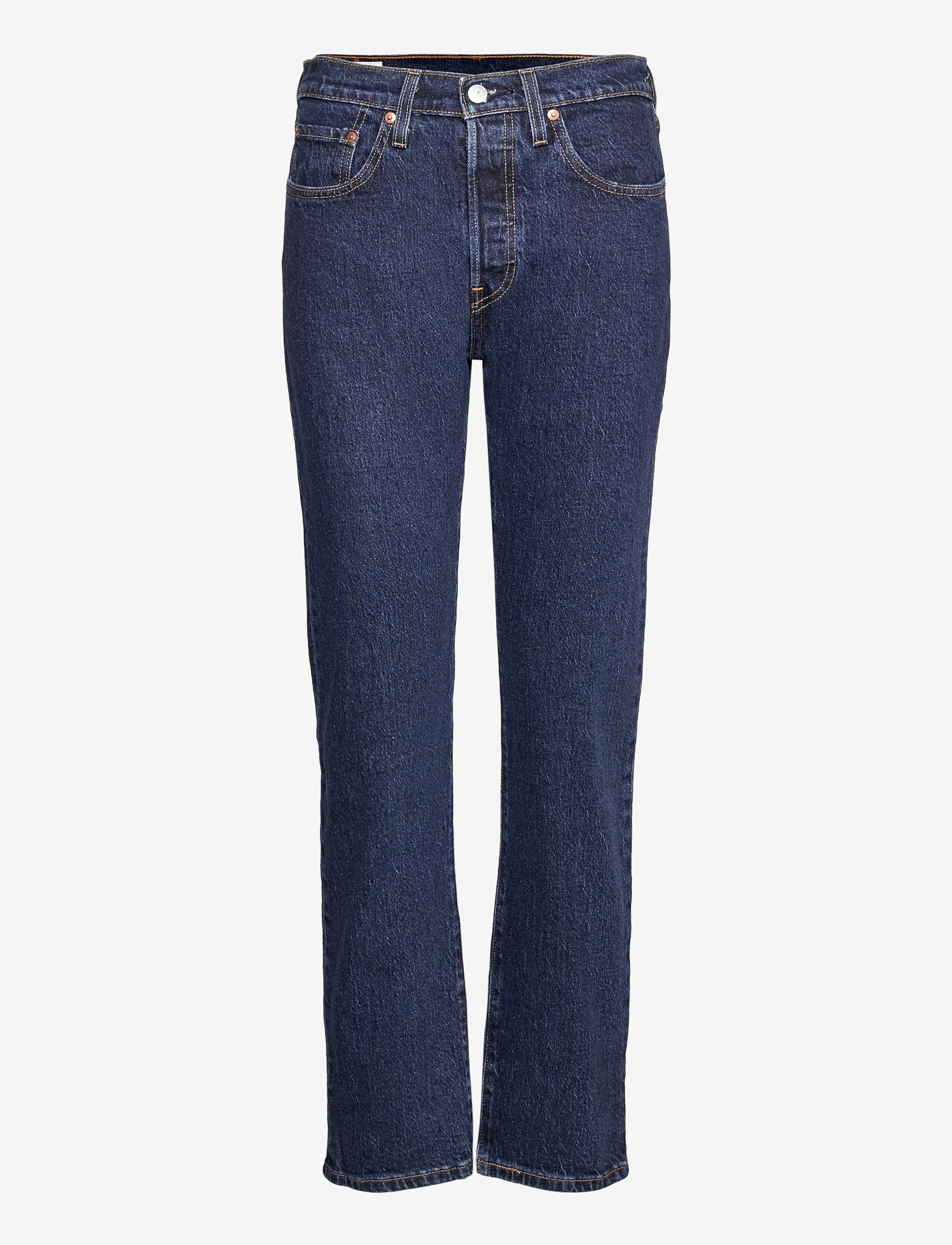 501 CROP SALSA STONEWASH - DARK INDIGO - FLAT FINISH