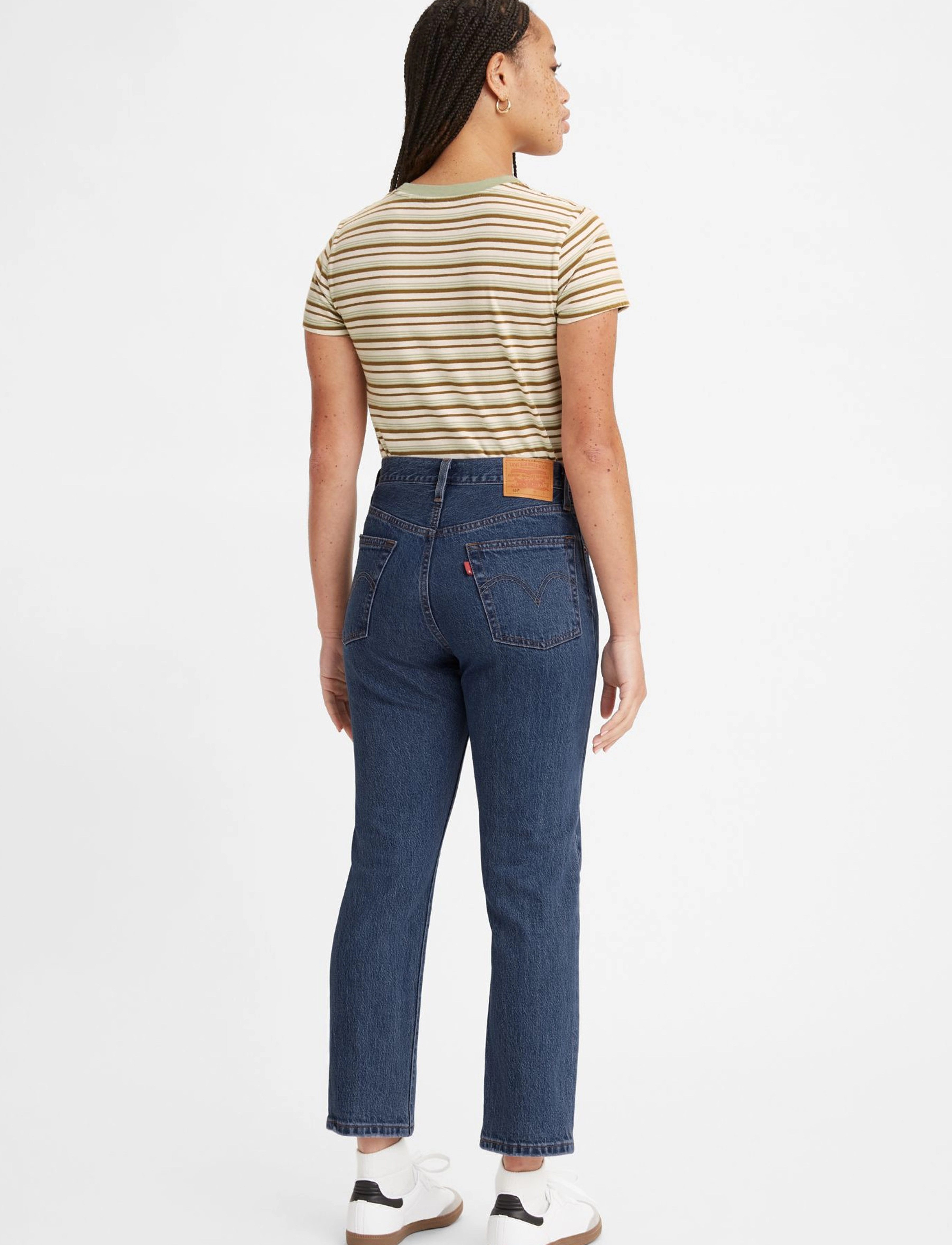 Levi's® - 501 CROP SALSA STONEWASH - jeans droites - dark indigo - flat finish - 4