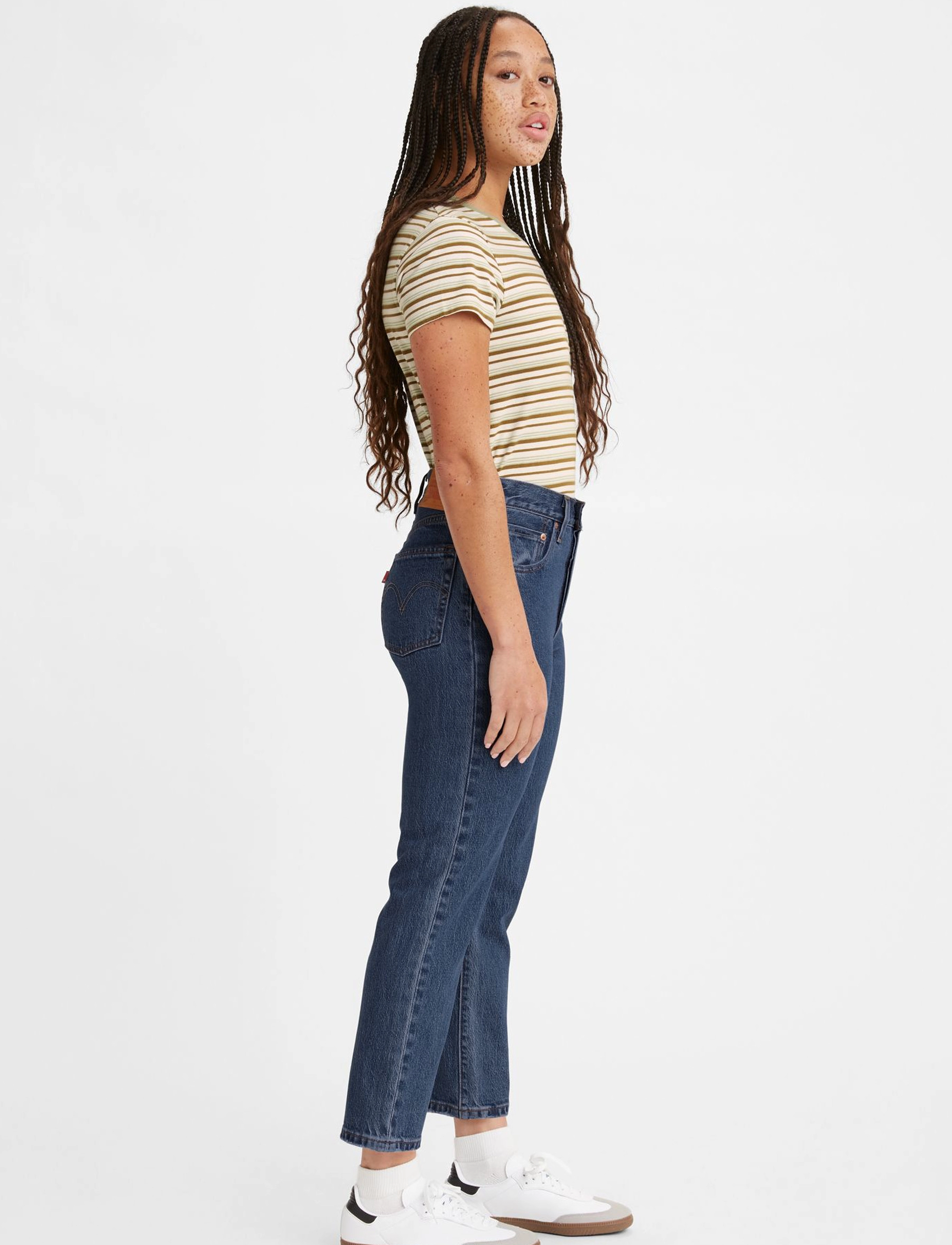 Levi's® - 501 CROP SALSA STONEWASH - jeans droites - dark indigo - flat finish - 5