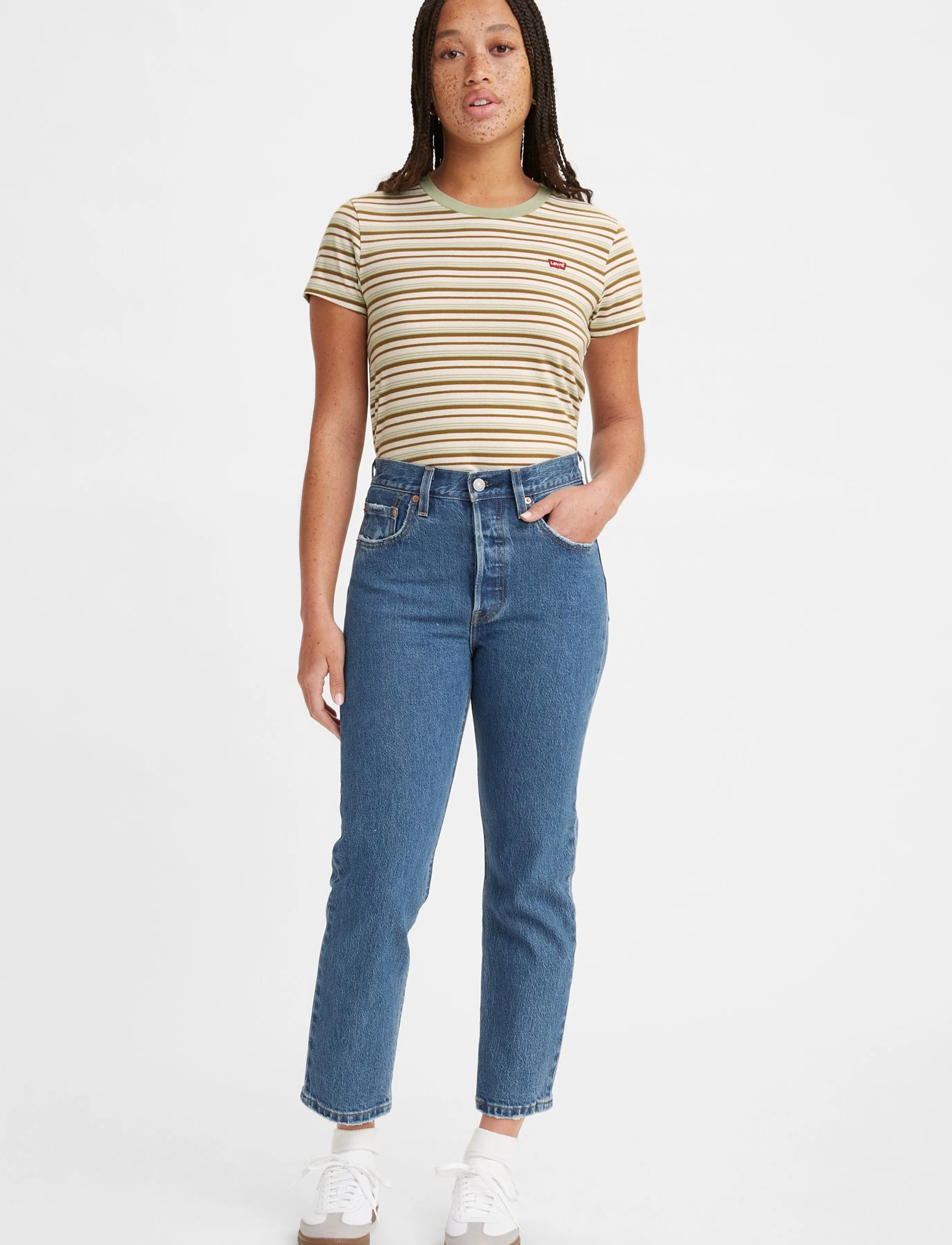 Levi's® - 501 CROP JAZZ POP - gerade jeans - med indigo - worn in2 - 3