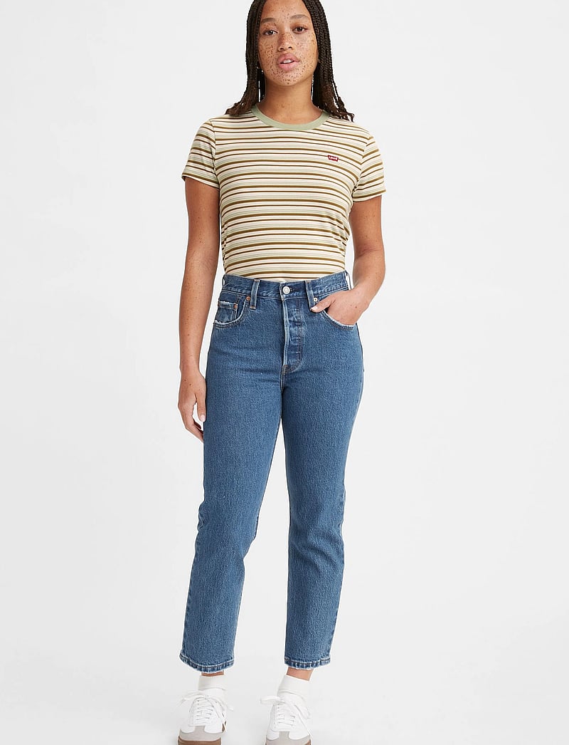 Levi's® - 501 CROP JAZZ POP - straight jeans - med indigo - worn in - 3