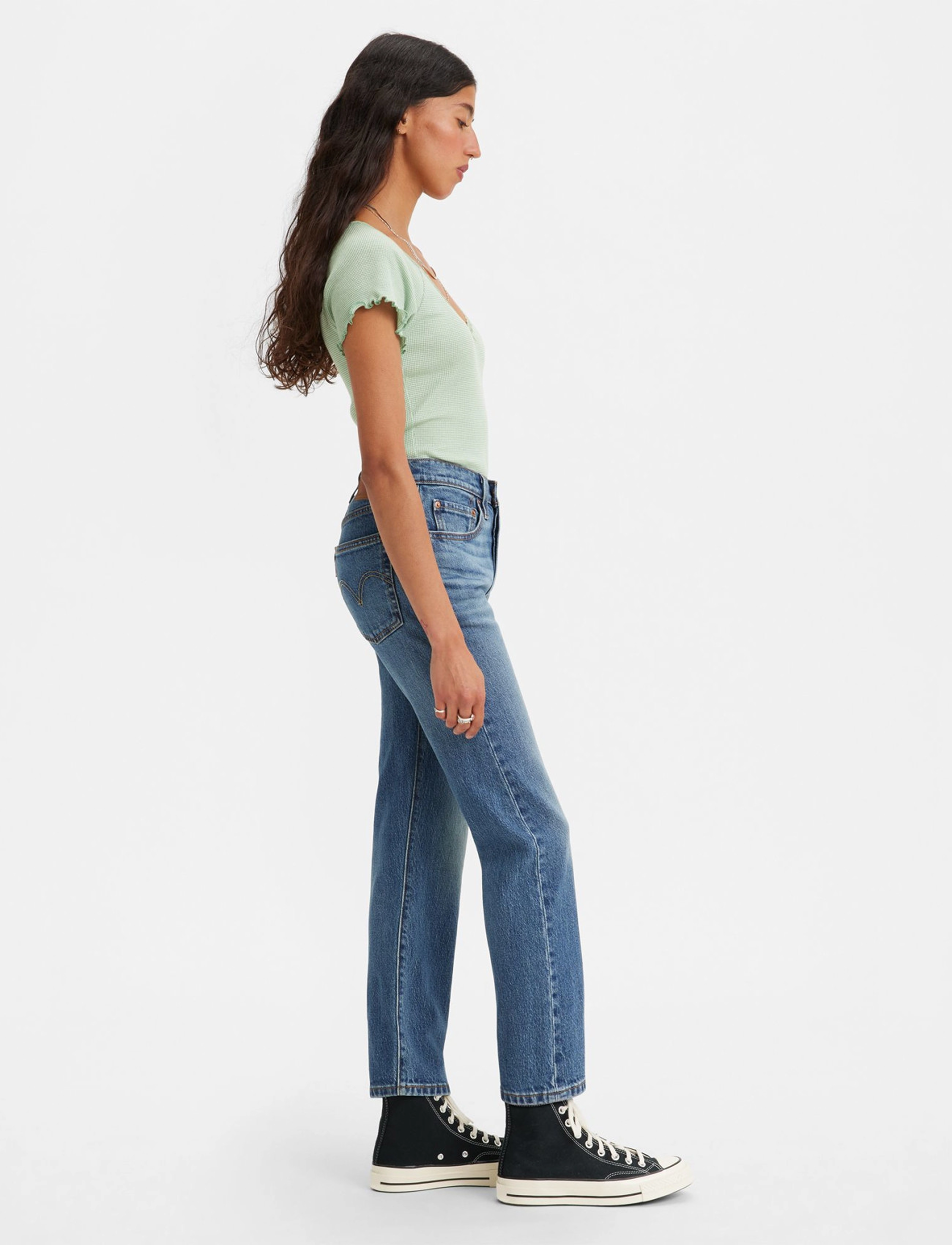 LEVI´S Women - 501 CROP STAND OFF - dark indigo - worn in - 5