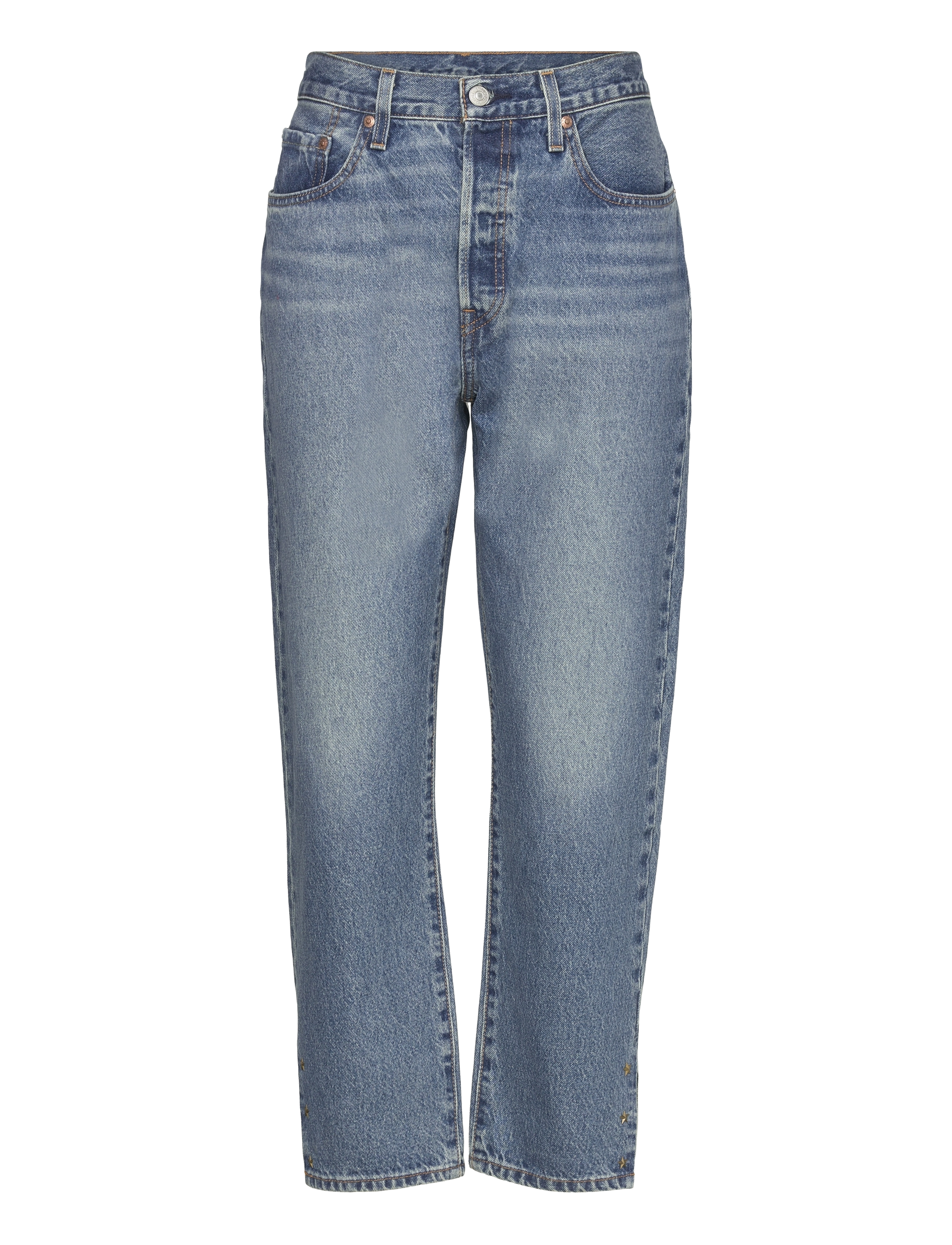 Levi's® - 501 CROP TREAT YOURSELF - med indigo - worn in - 1