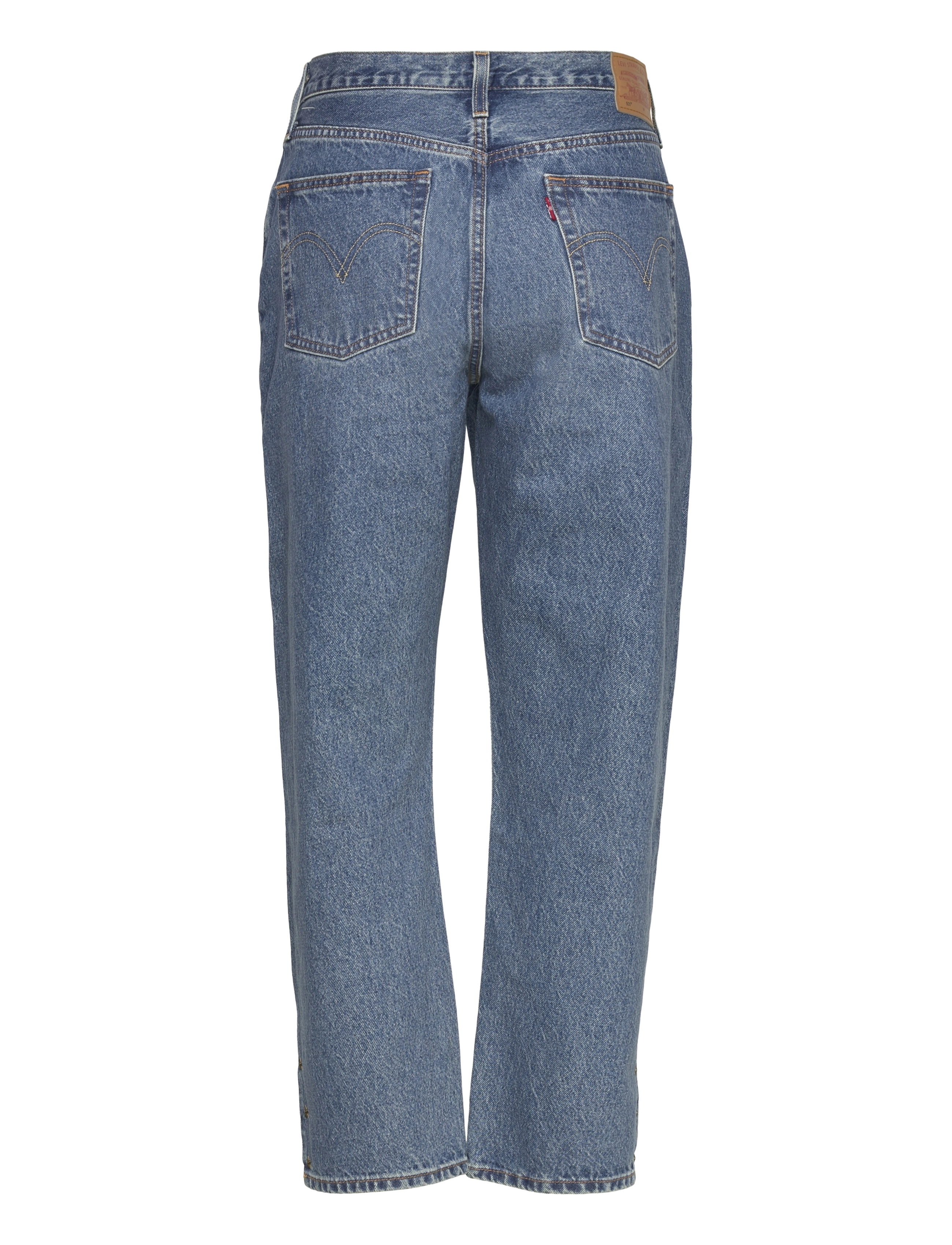 Levi's® - 501 CROP TREAT YOURSELF - med indigo - worn in - 2